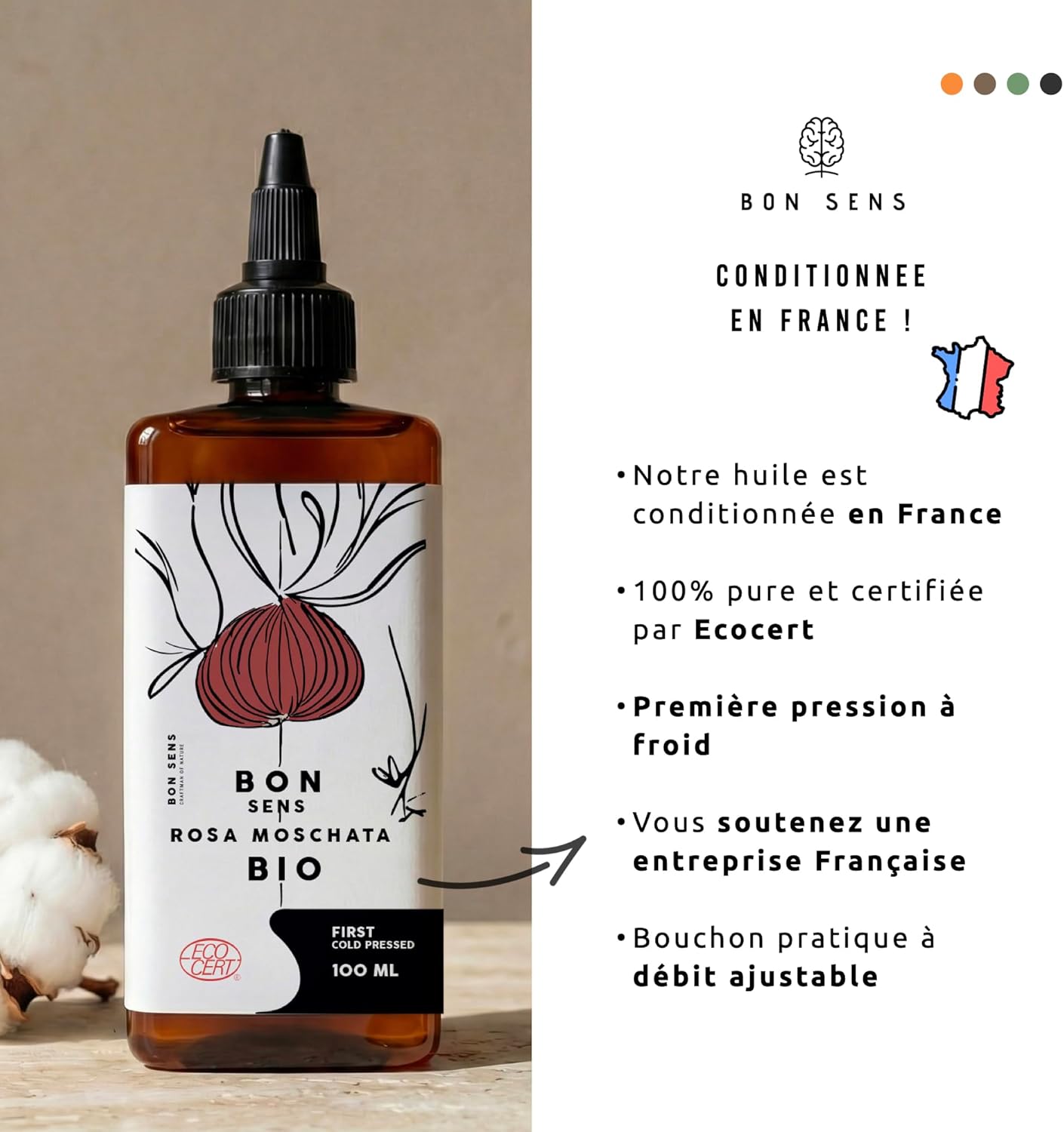 Organic Rosehip Oil - 100% Pure - Anti-Ageing Oil, Face, Skin, Scars and Stretch Marks - Rich in Vitamin C, Omega 3, Vitamins E + A (Retinol) - 100 ml - Image 6