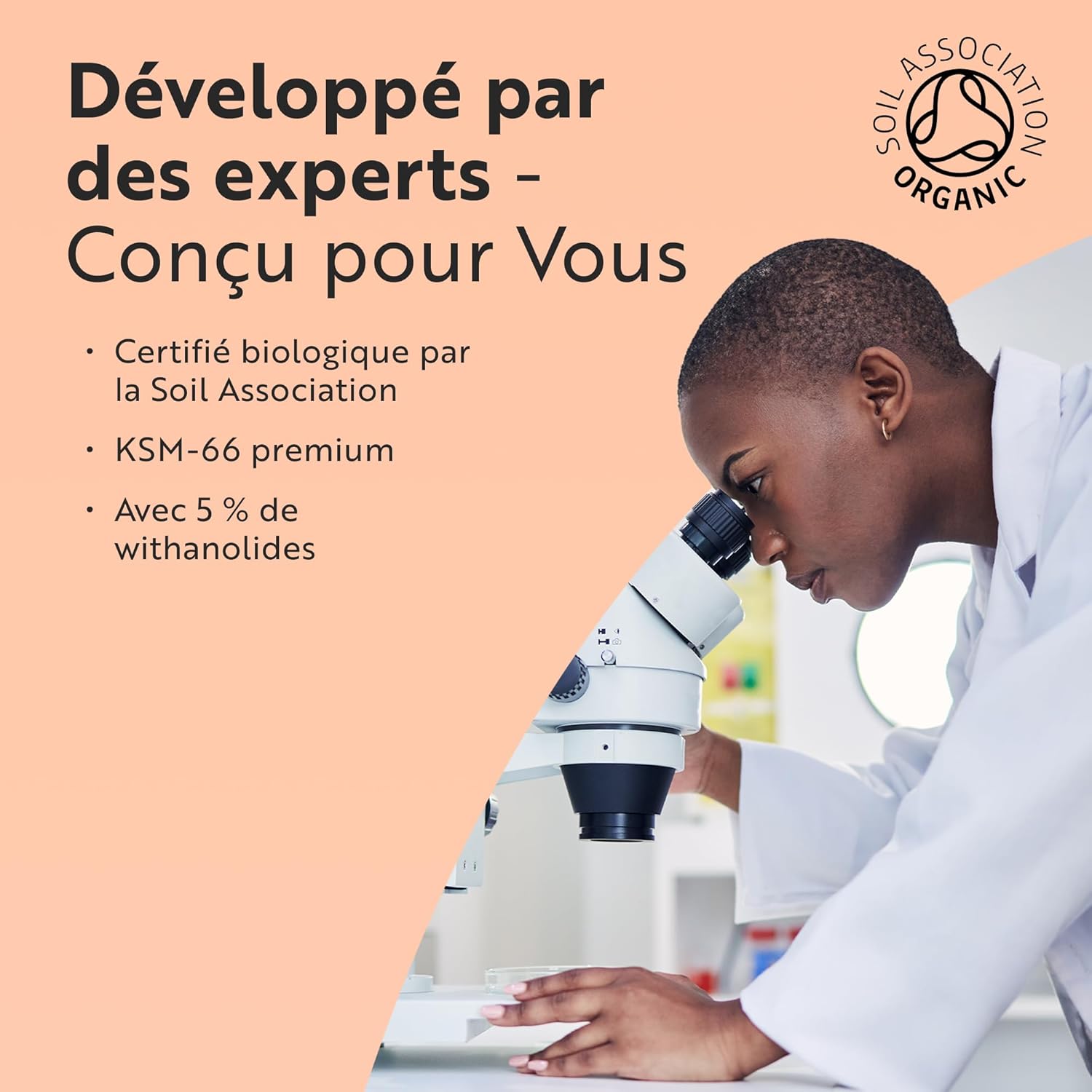 Nutravita Ashwagandha Bio KSM-66® 500mg - 60 Vegan Capsules - Full Spectrum Root Extract - High Quality - Naturally Present Withanolides - Certified Organic Ashwagandha Supplement - Image 5