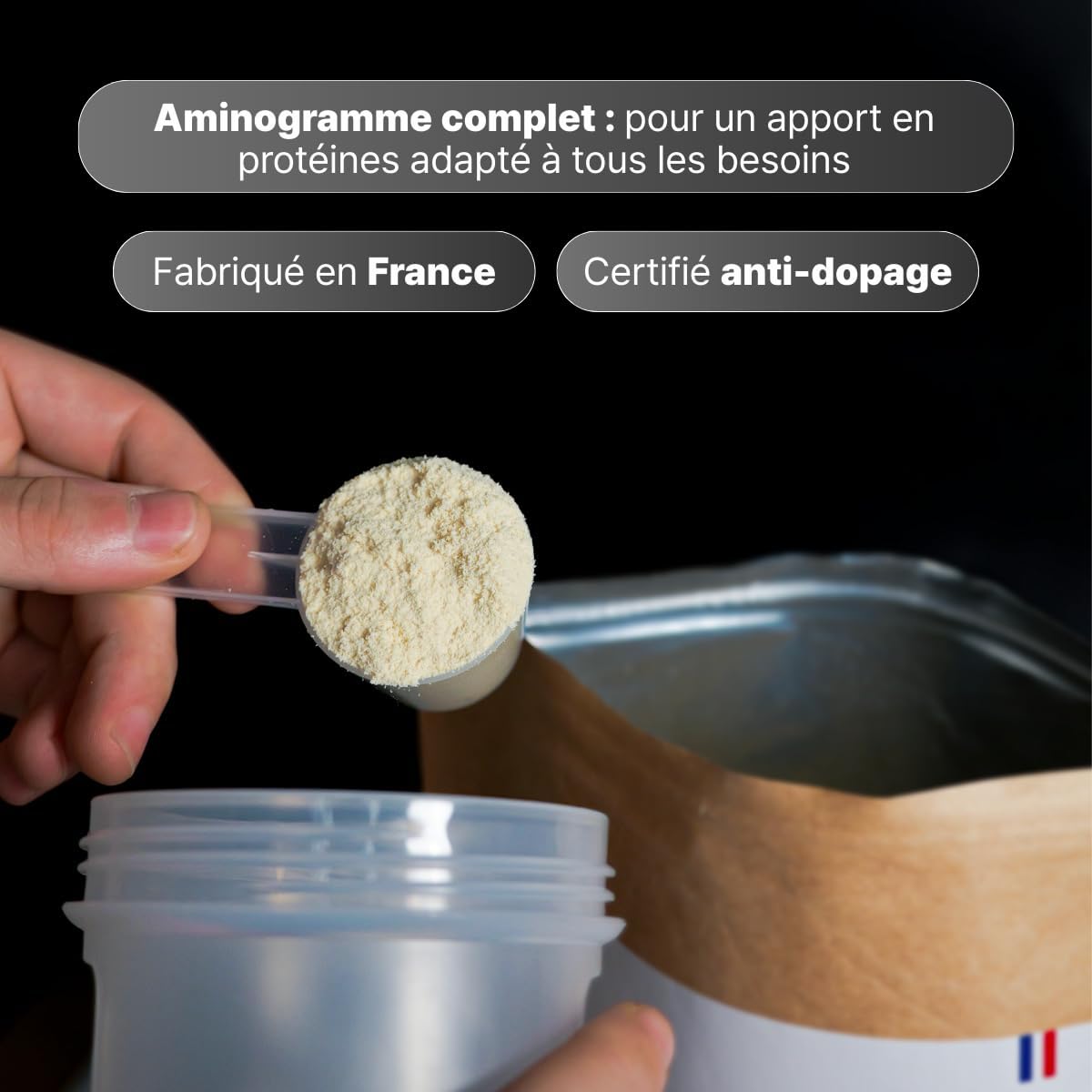 Nutripure | Whey Isolate Native Powder | Milk Protein Food Supplement | Muscle Development & Bodybuilding | 94% Protein, 25% BCAA, 52% EAA | Neutral | 750g | France - Image 7