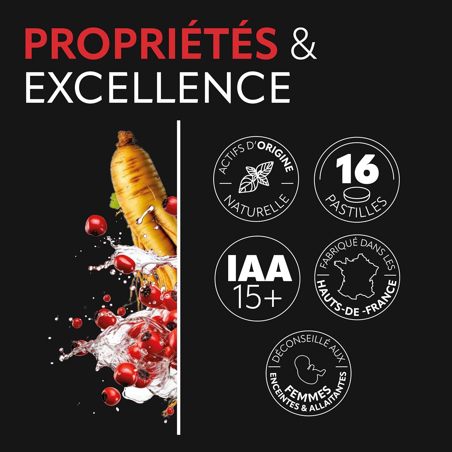 HERBESAN - BOOST COMPLEX - 3 ACTIVES including caffeine - Boost effect - Red fruit taste - Made in France - 30 chewable tablets - Image 5