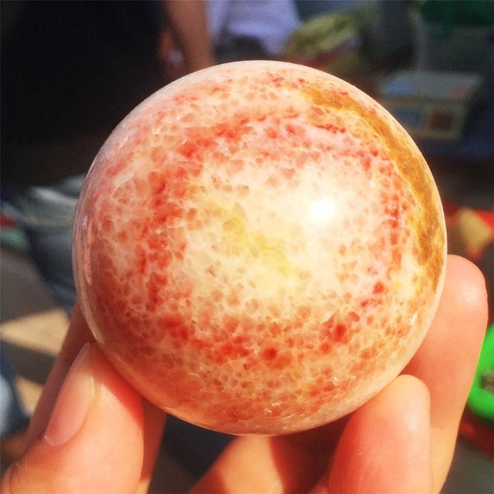 Natural Red Stone Polished Crystal Ball Rhodiola GemCrystal Stone Room Decoration - Image 4