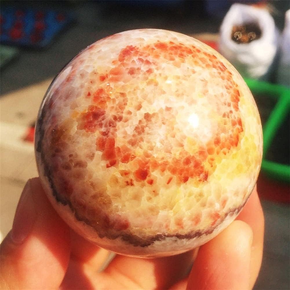 Natural Red Stone Polished Crystal Ball Rhodiola GemCrystal Stone Room Decoration - Image 6