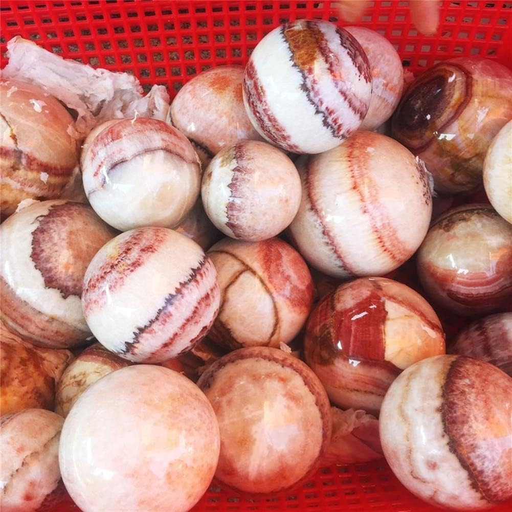 Natural Red Stone Polished Crystal Ball Rhodiola GemCrystal Stone Room Decoration - Image 7