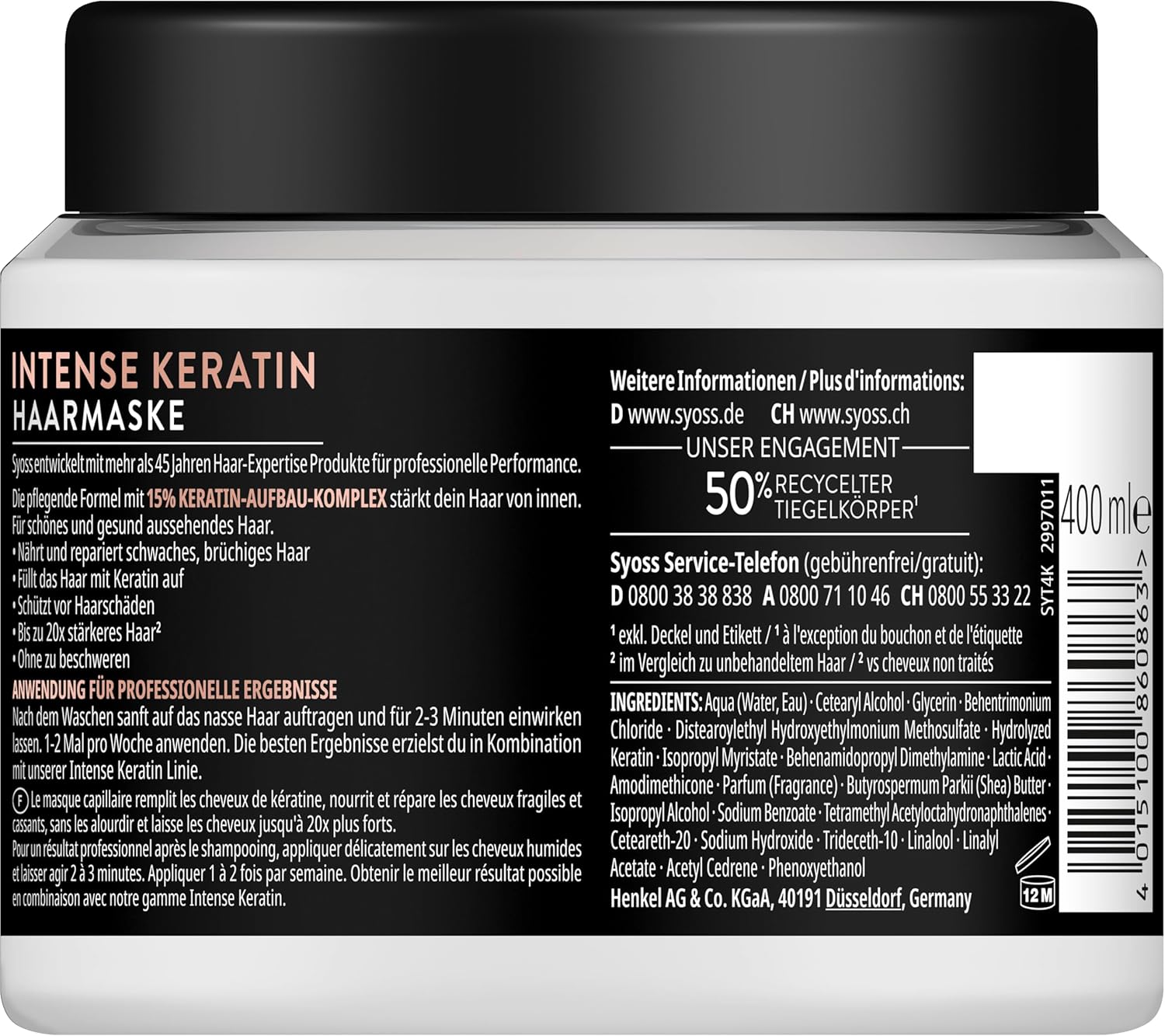 SYOSS 4-IN-1 Keratin Boost 400ml - Image 3