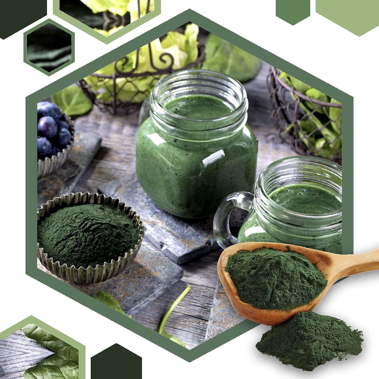 ERBOTECH Organic Spirulina Powder, 100 g Bag, Rich in Protein, Calcium and Vitamins, Rich in Nutrients, Organic Support, Vegan, Made in Italy - Image 4