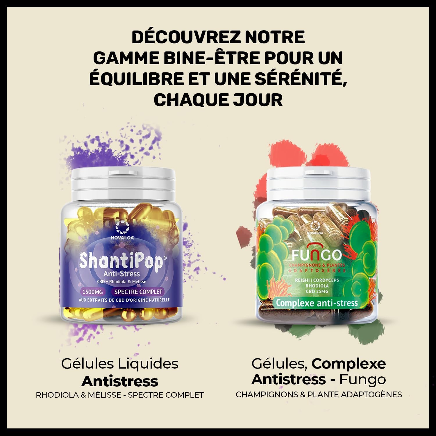 ShantiPop - Anti-Stress Liquid Capsules - From Cold-Pressed Hemp Seed Oil 1500mg - Rhodiola & Lemon Balm - Made in France - 30 Capsules - Image 6