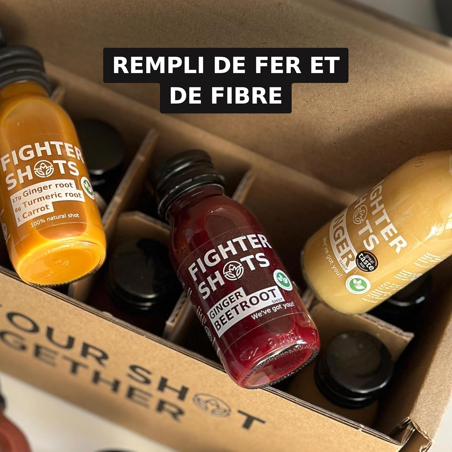 Fighter Shots Ginger Beetroot (12x60 ml) | 100% Natural | No Preservatives | Fresh and Energizing Shots with Beetroot and Ginger - Image 5