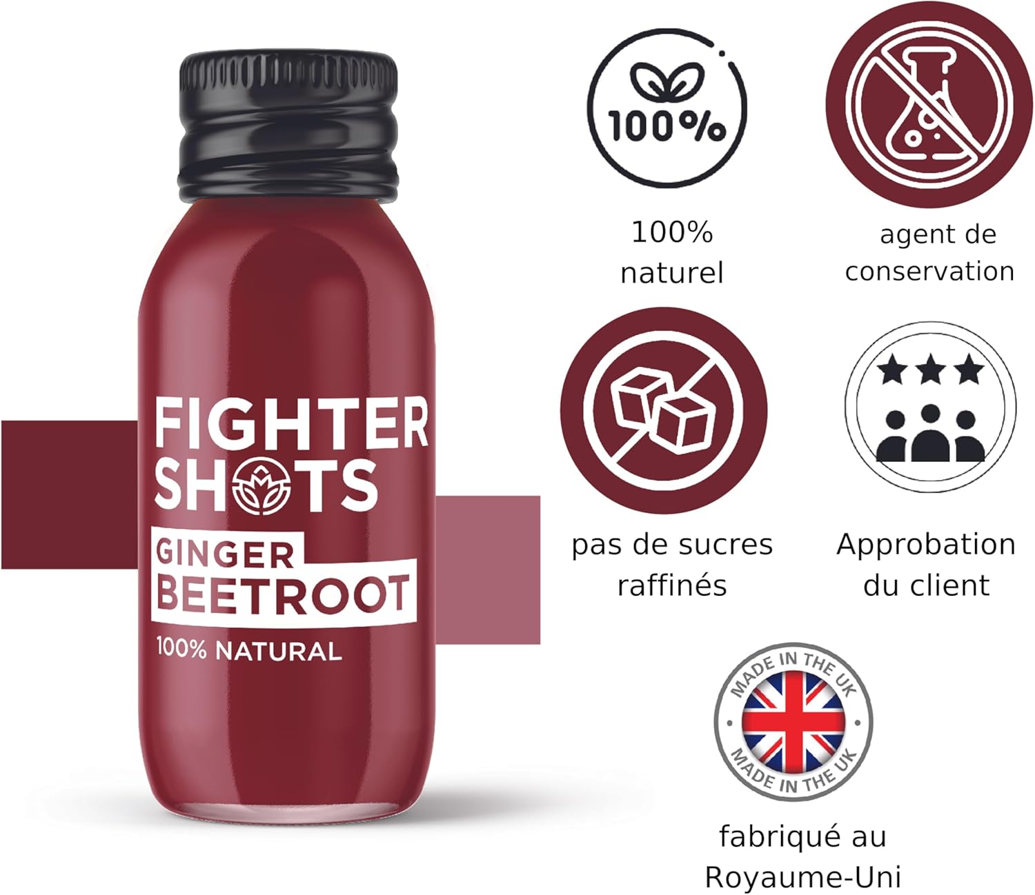 Fighter Shots Ginger Beetroot (12x60 ml) | 100% Natural | No Preservatives | Fresh and Energizing Shots with Beetroot and Ginger - Image 6