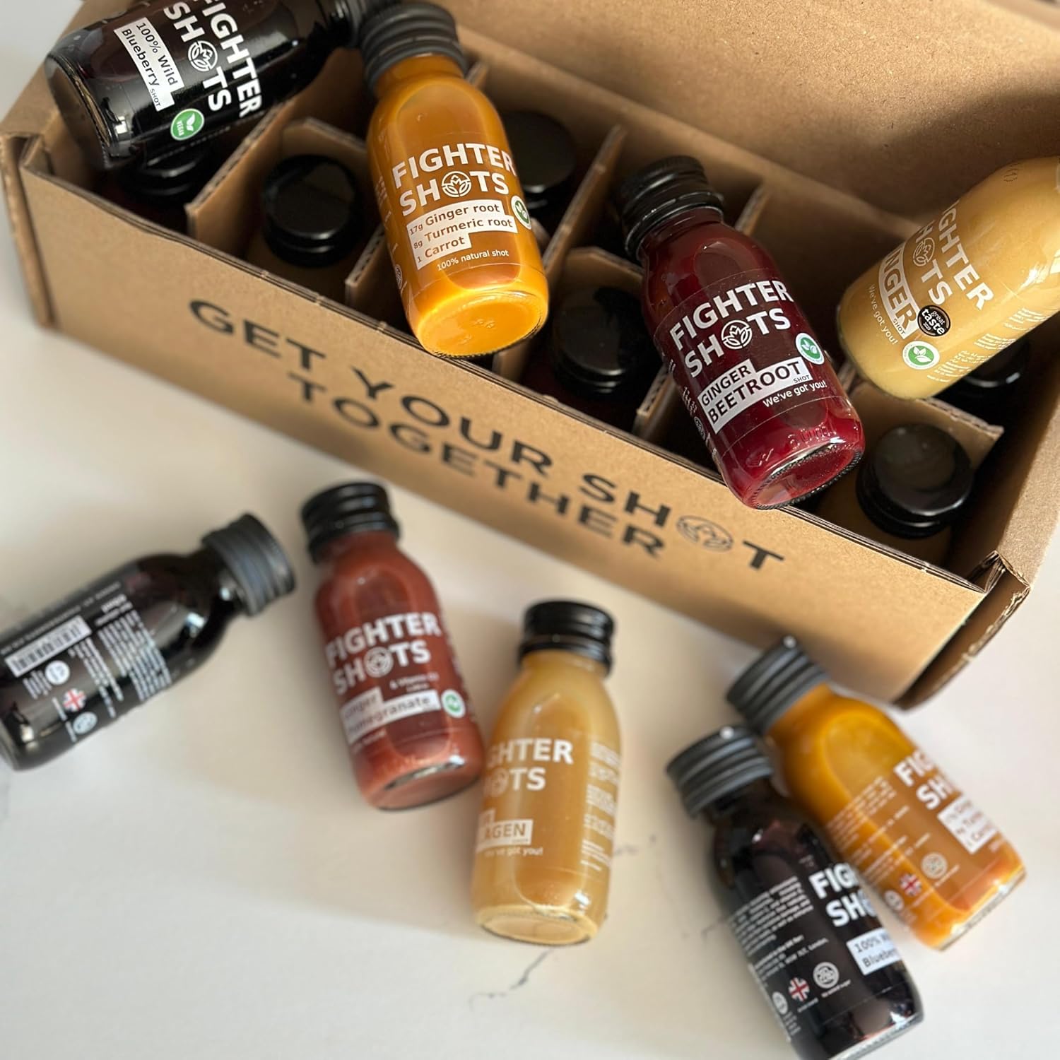 Fighter Shots Ginger Beetroot (12x60 ml) | 100% Natural | No Preservatives | Fresh and Energizing Shots with Beetroot and Ginger - Image 8