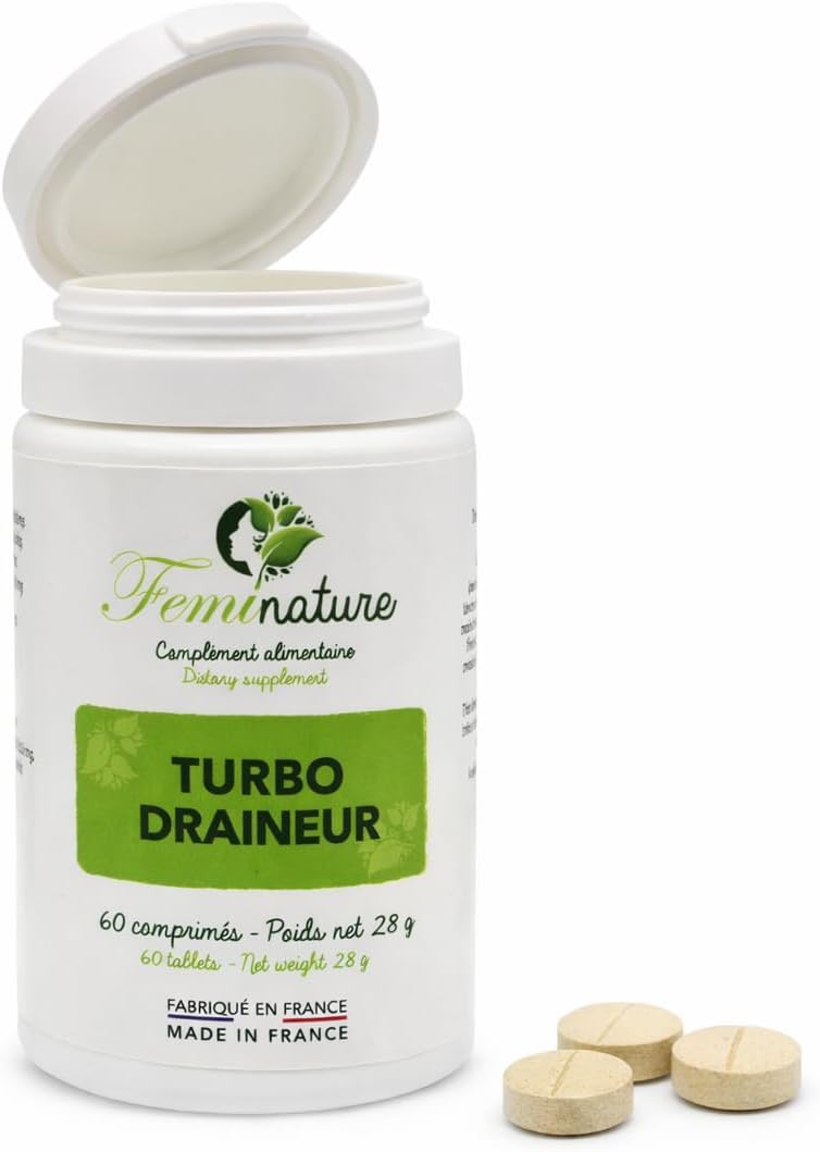 Feminature | Turbo Draineur 2-in-1 – Deep Detox, Elimination & Clean Skin – Dandelion, Burdock, Wild Thought – 60 Tablets – Made in France - Image 3