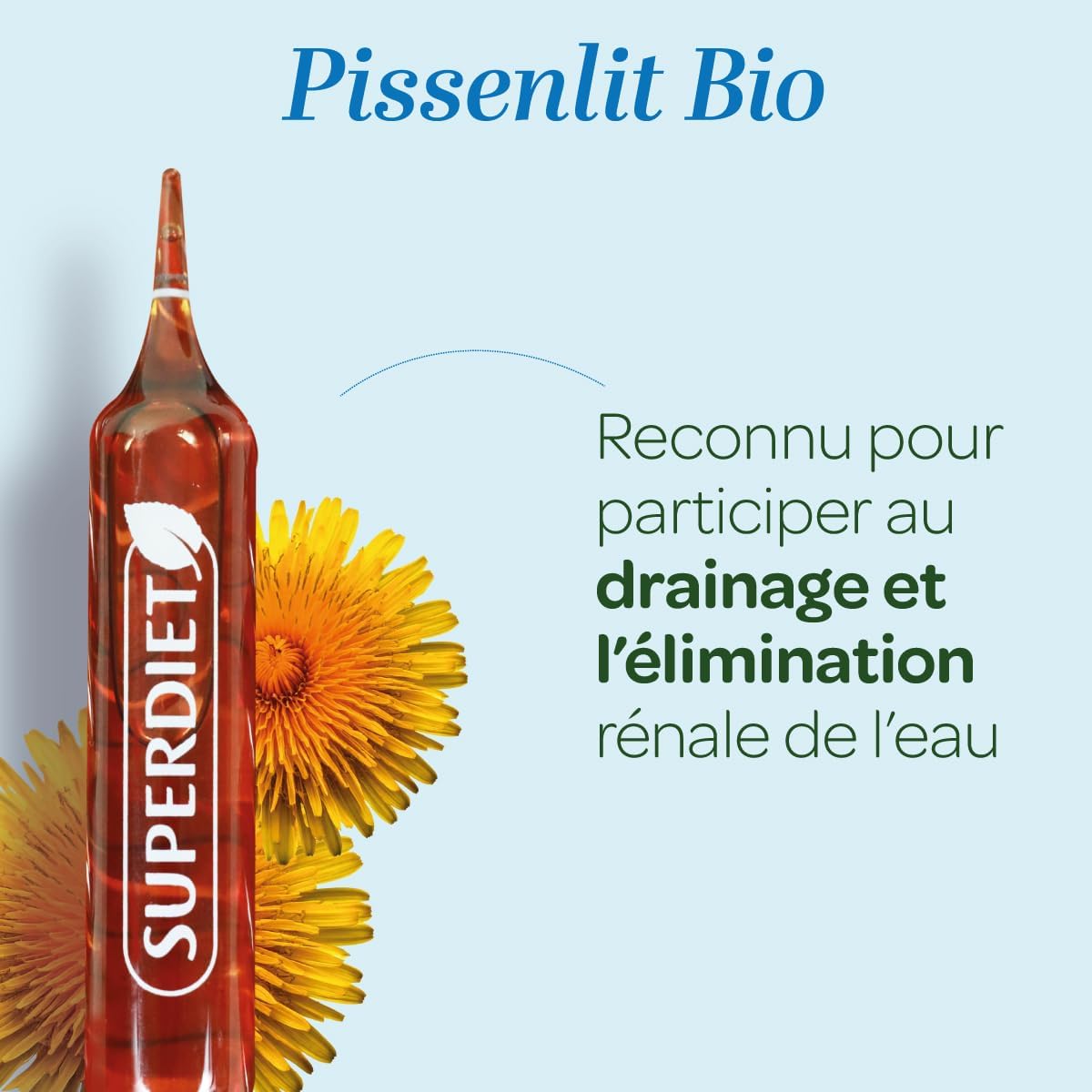 SUPERDIET – DISSENLIT BIO 2000 mg – Renal drainage & elimination – Made in France – Organic dandelion from France – 20 ampoules of 10 ml - Image 5