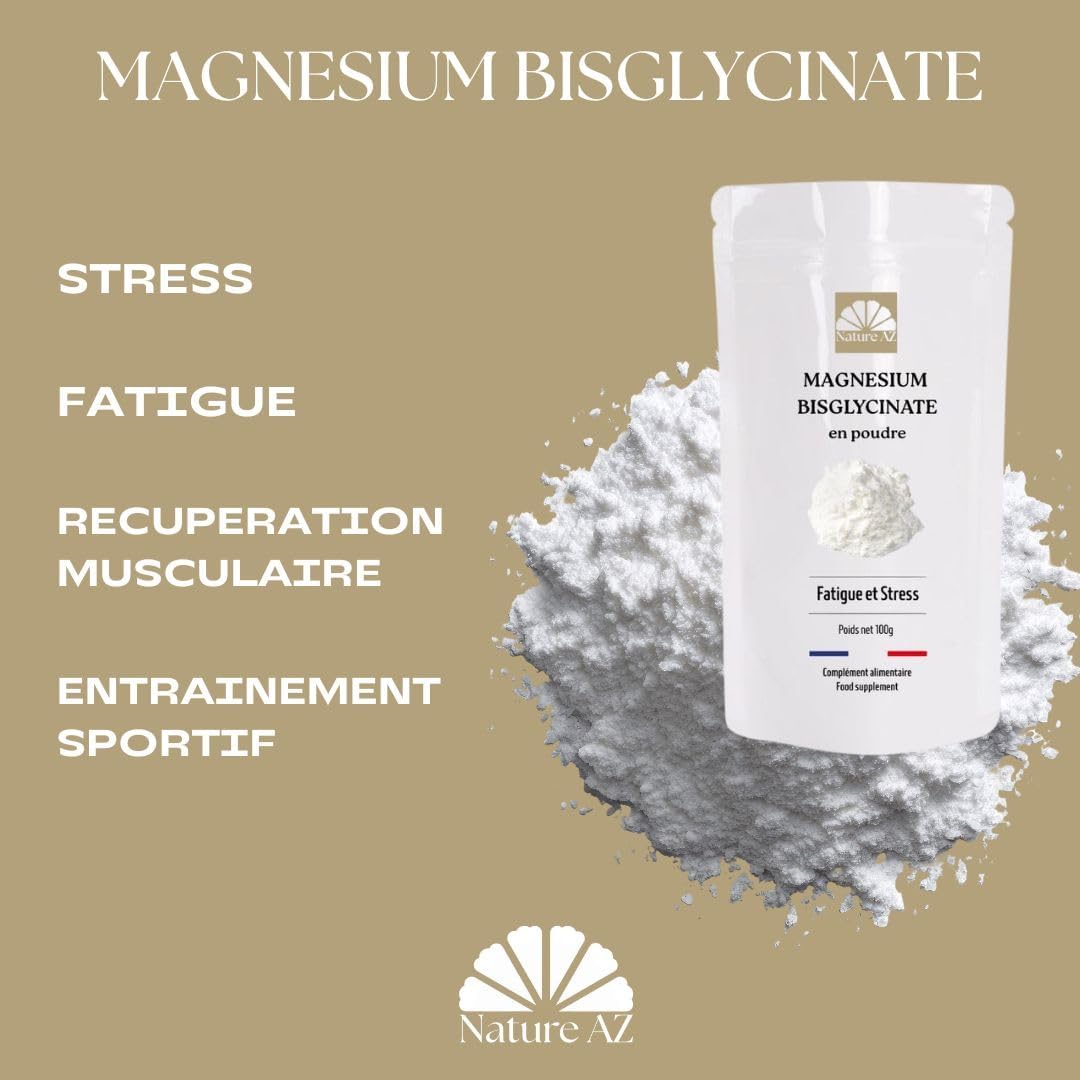 Magnesium Bisglycinate Powder – Highly Assimilable – Sport, Stress, Cramps – No Vitamin B6 – No Additives – Free Dosage – 100 g – French Laboratory - Image 6