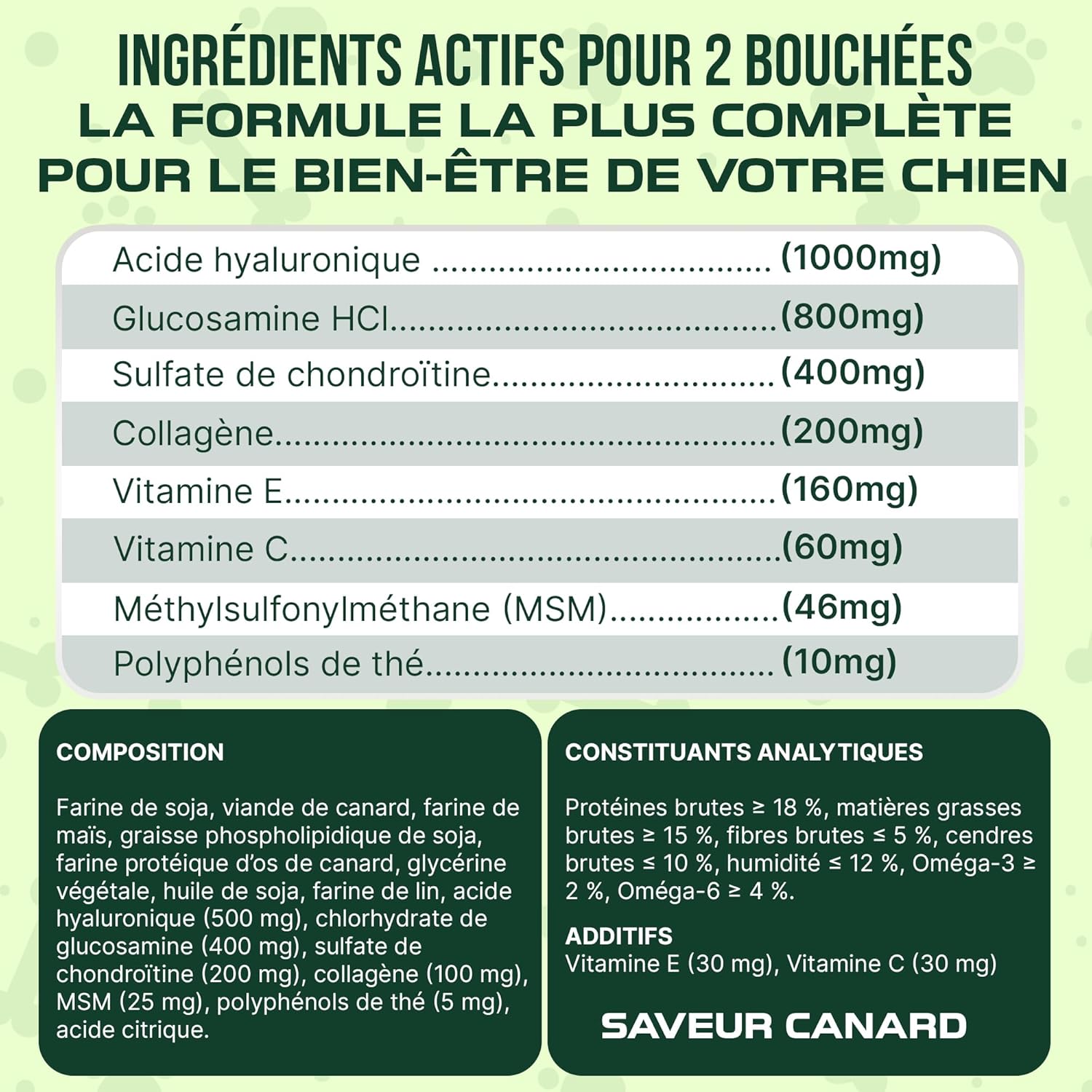 Osteoarthritis Dog, 150 Bites 100% Natural Joints, Glucosamine, Chondroitin, MSM, Collagen, Hyaluronic Acid, Anti-Pain & Anti-Inflammatory, High Efficacy Veterinary Formula - Image 7