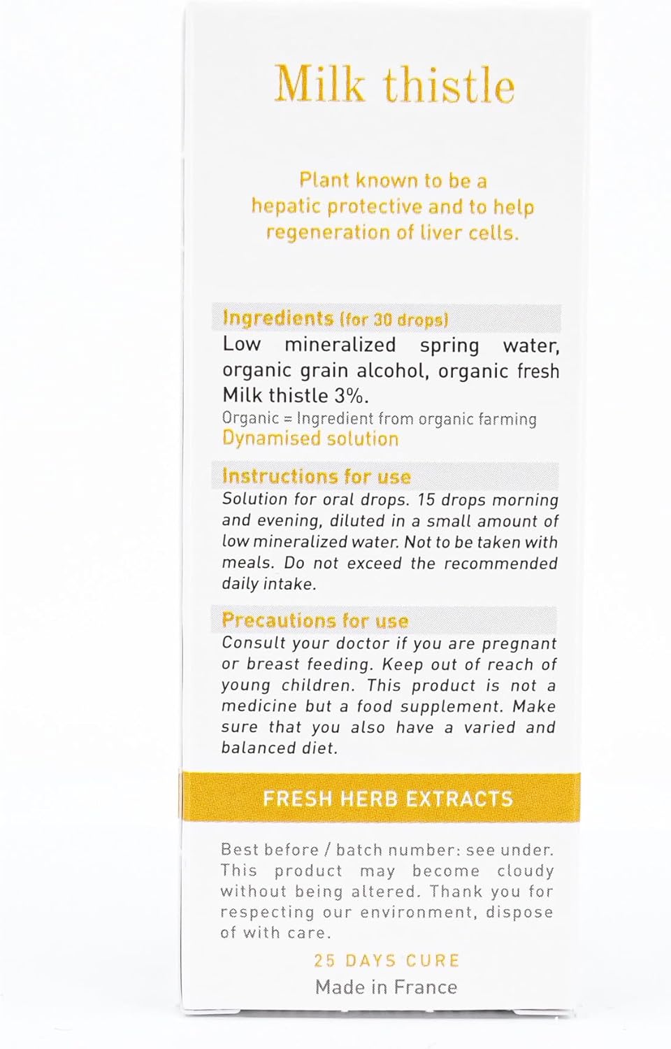 Herbiolys | Organic Fresh Plant Extract | Milk Thistle (Silybum marianum) | Detox | Organic Herbal Medicine | 50 ml - Image 6