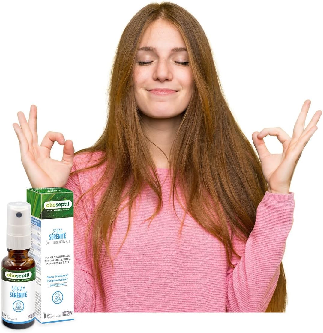 OLIOSEPTIL - Serenity Spray - Rhodiola, Lavender, Lemon Balm, Hawthorn & Orange Blossom Hydrosol - Vitamins B6 & B12 - Helps reduce stress and nervous fatigue - Mouth spray 20 ml - Image 4