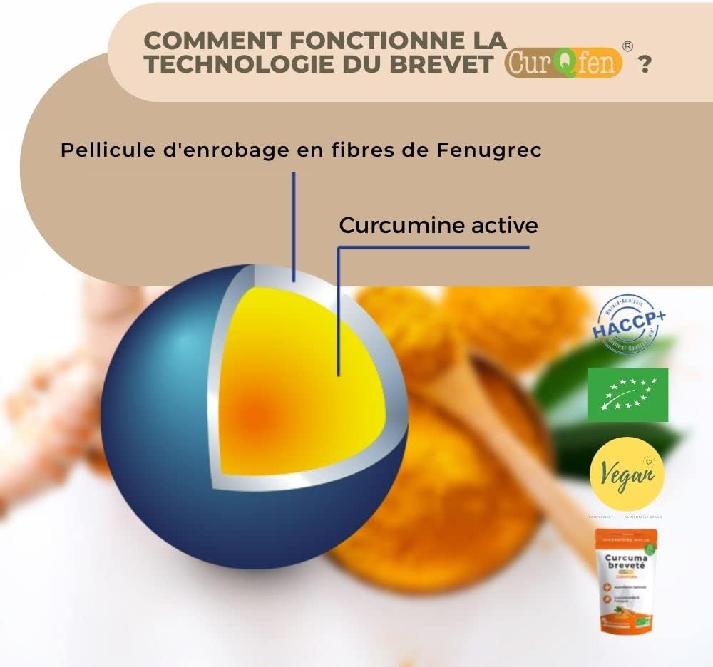 CurQfen® Patented BIO Turmeric | Organic Microencapsulated Curcumin = Superior Assimilation to Piperine Black Pepper | Clinically Proven Results | Curaform - Image 4