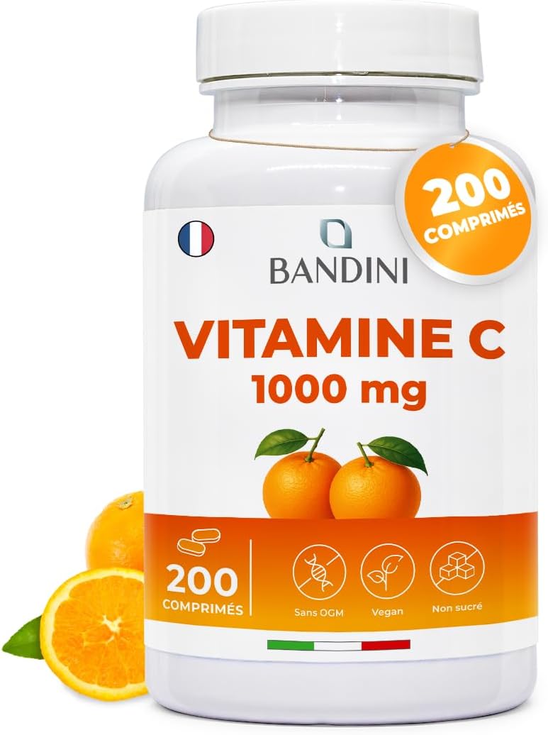 Bandini Vitamin C 1.000mg 200 Tablets (+6 Months) | Immune System, Skin, Bones, Nails, Hair | 100% Vegan High Dose L-Ascorbic Acid Supplement - Image 2