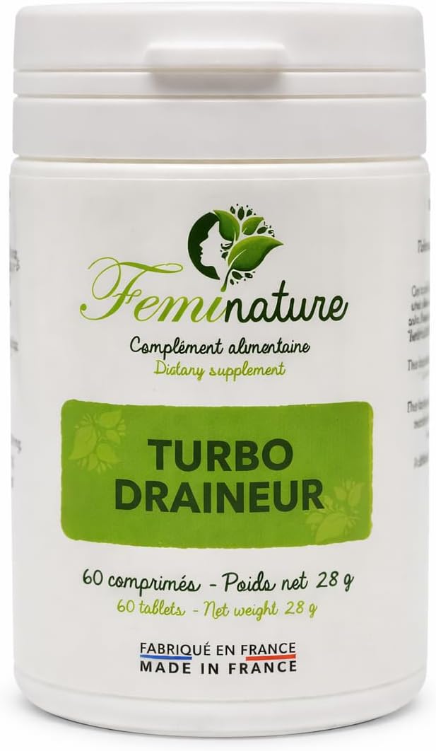 Feminature | Turbo Draineur 2-in-1 – Deep Detox, Elimination & Clean Skin – Dandelion, Burdock, Wild Thought – 60 Tablets – Made in France - Image 2
