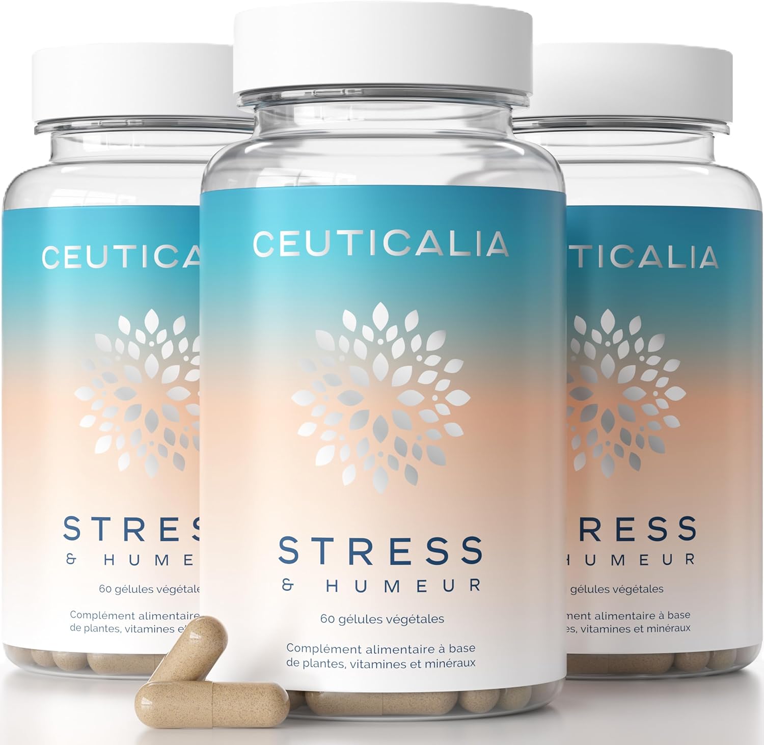 Food Supplement Stress and Mood – Anti-Stress and Anxiety, Promotes Well-Being and Relaxation – for Adults – Magnesium, Vitamin B6, Saffron, Rhodiola, Hawthorn – 180 Capsules – 90 Days - Image 2