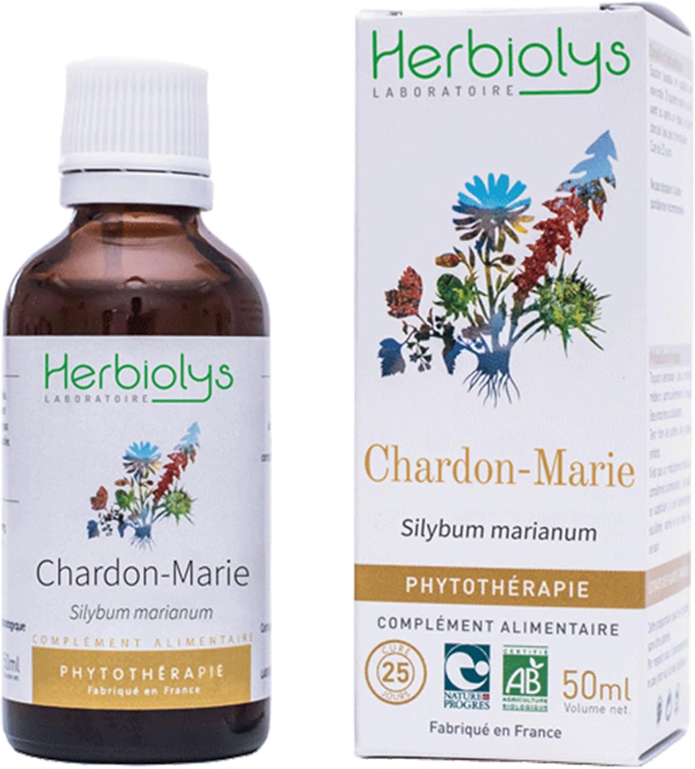 Herbiolys | Organic Fresh Plant Extract | Milk Thistle (Silybum marianum) | Detox | Organic Herbal Medicine | 50 ml - Image 2