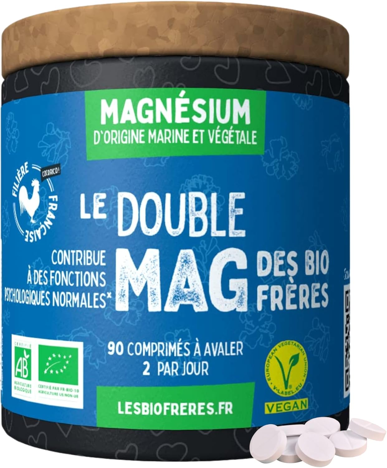 Magnesium Bio Vegan 200 mg - Reduces Fatigue and Nervous System Support - Optimal Assimilation - Stress and Sleep - 90 Tablets - Made in France - Image 2