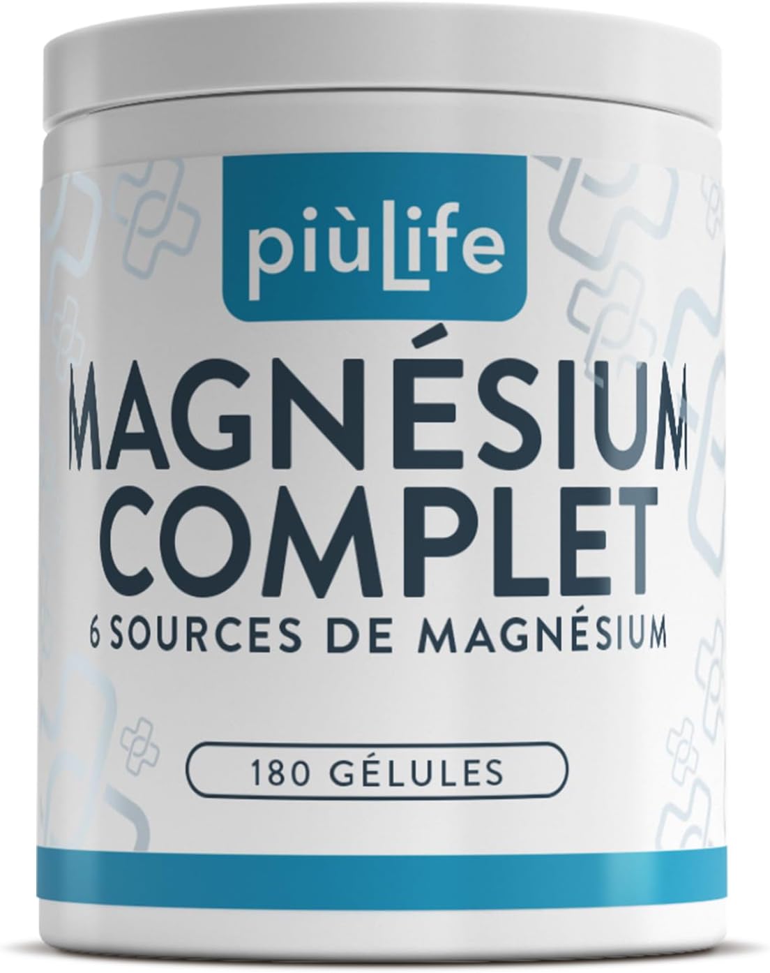 Magnesium Complex 6 Sources – 300 mg per day, High Bioavailability – 180 PiùLife Capsules with Magnesium Bisglycinate, Citrate, Pidolate – Energy, Sleep, Muscles - Image 2