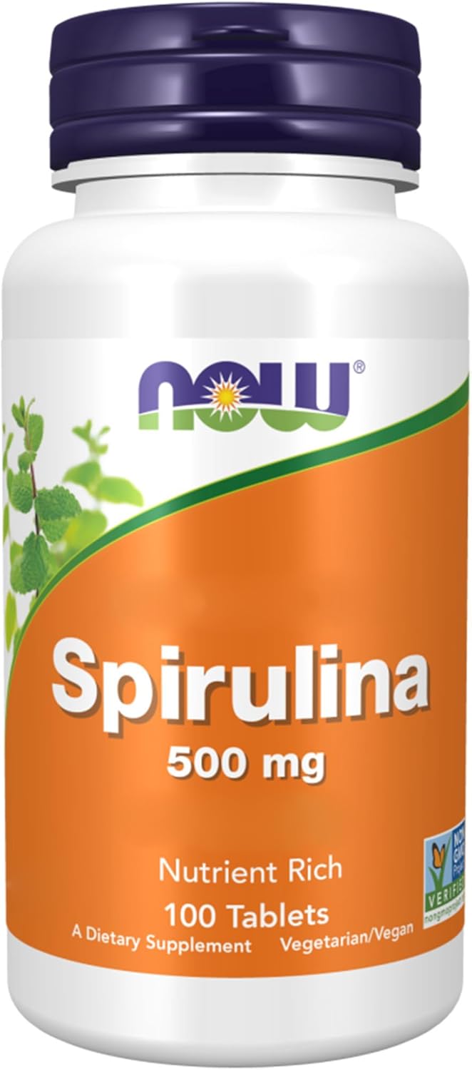 Now Foods, Spirulina, 500mg, 100 Vegan Tablets, Lab Tested, Soy Free, Gluten Free, Vegetarian, Non-GMO - Image 2