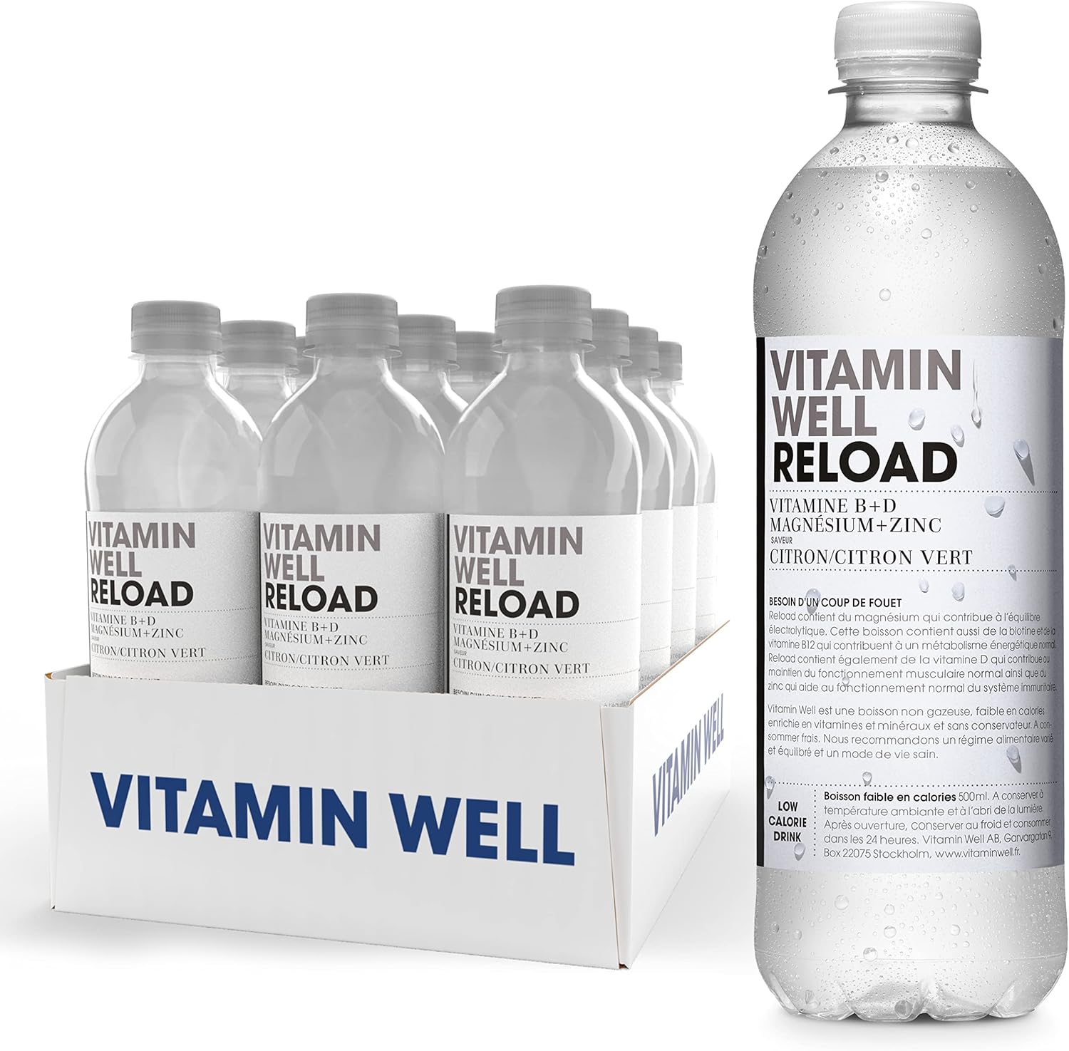 Vitamin Well - Drinks enriched with vitamins and minerals taste lemon, lime, 12x500ml (Reload) - Image 2
