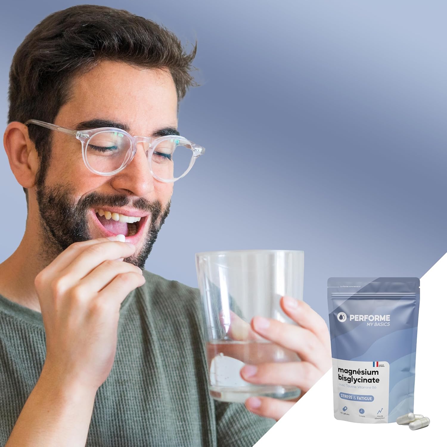 My Basics Magnesium Bisclycinate + Taurine - Stress and Fatigue - 60 Vegetable Capsules - 1 Month of Treatment Performe - Image 8