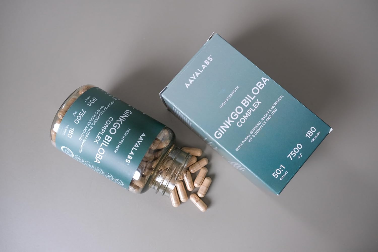 Ginkgo Biloba 7500mg 50:1 with Panax Red Korean Ginseng, Bacopa Monnieri, Zinc, Vitamin B Complex - Powerful Nootropic Blood Circulation, Memory and Concentration, Energy - 180 Capsules - Image 12