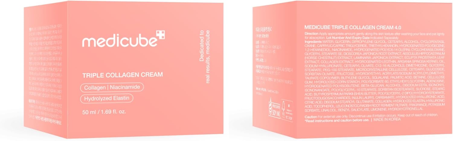 Medicube Triple Collagen & Hyaluronic Acid, Premium Elastin & Shea Butter - Anti Wrinkle & Moisturizing Face Cream - Skincare Coreen, 50ml - Image 9