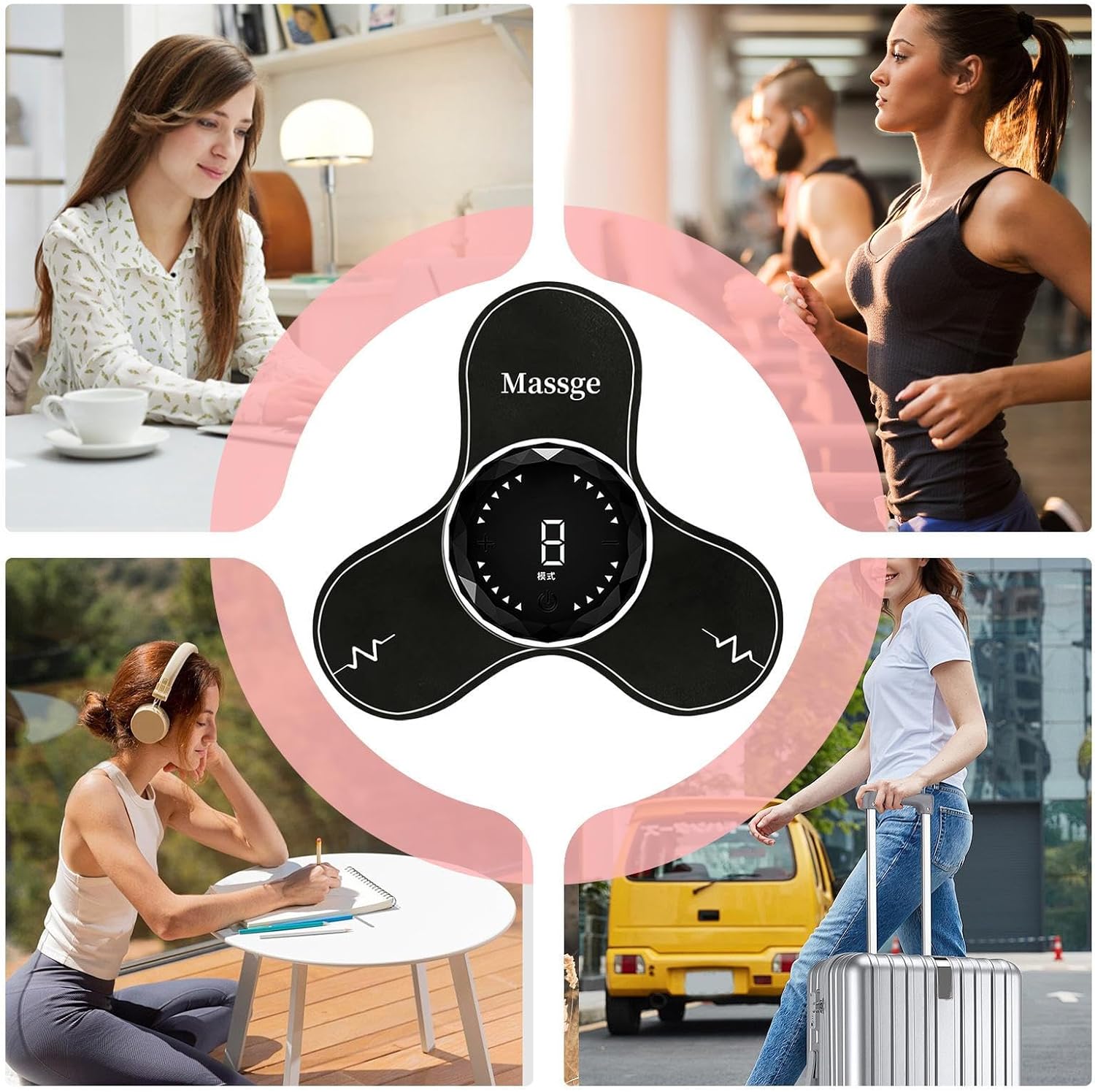 Massageur Cervical Et Dorsal - Appareil de Relaxation Électrique Portable - Appareil Rechargeable USB Avec 8 Programmes Pour Relaxation Voyage Séance Sport Spa Récupération Sommeil - Image 5