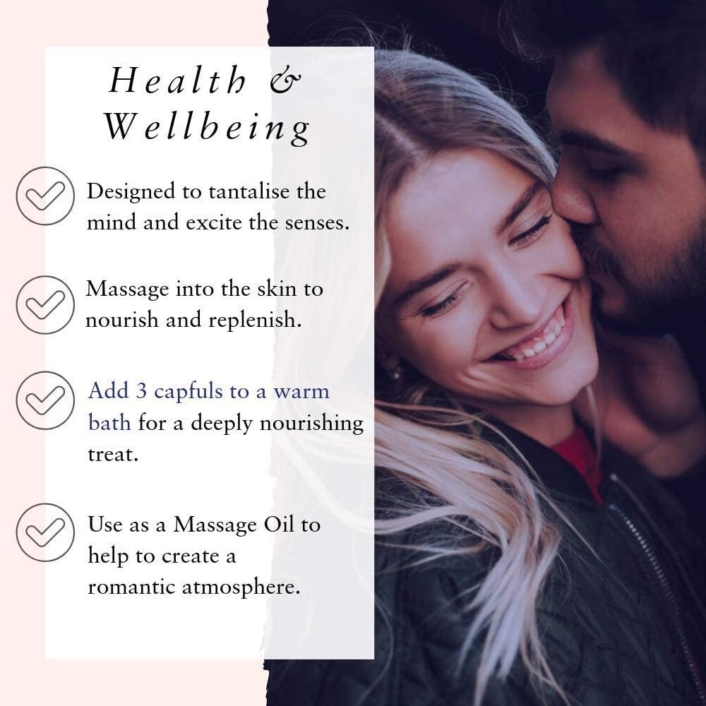 Absolute Aromas Romance Massage and Bath Oil 100ml - Pure Essential Oils of Jasmine, Spearmint and Cedarwood based on Jojoba, Sweet Almond and Evening Primrose - Sensual Body Oil - Image 4