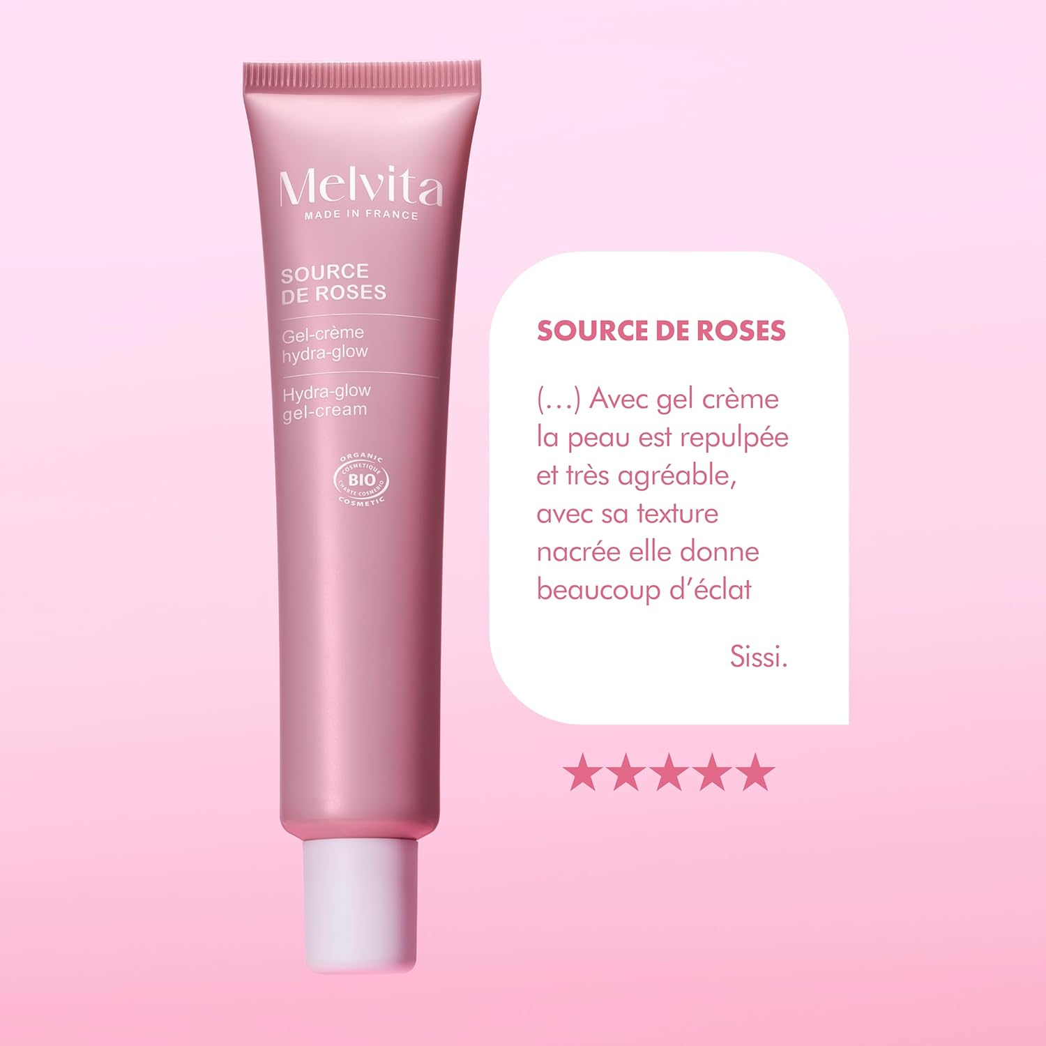 Melvita - Hydra-Glow Gel-Cream - Niacinamide-Like Complex and Pink Mother of Pearl - Intense Hydration and Radiance - All Skin Types - Non-greasy Texture - 50 ml - Image 6