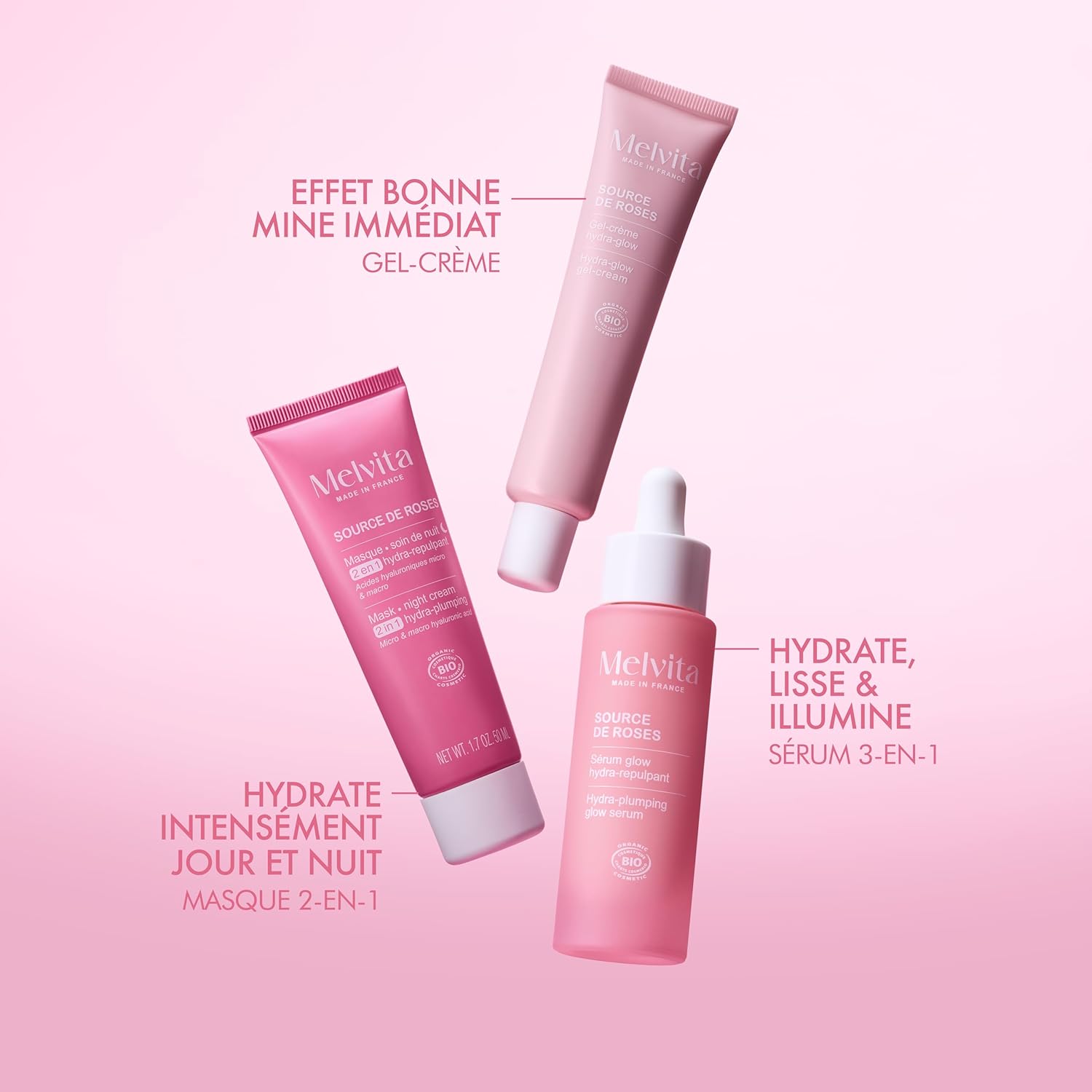 Melvita - Hydra-Glow Gel-Cream - Niacinamide-Like Complex and Pink Mother of Pearl - Intense Hydration and Radiance - All Skin Types - Non-greasy Texture - 50 ml - Image 8