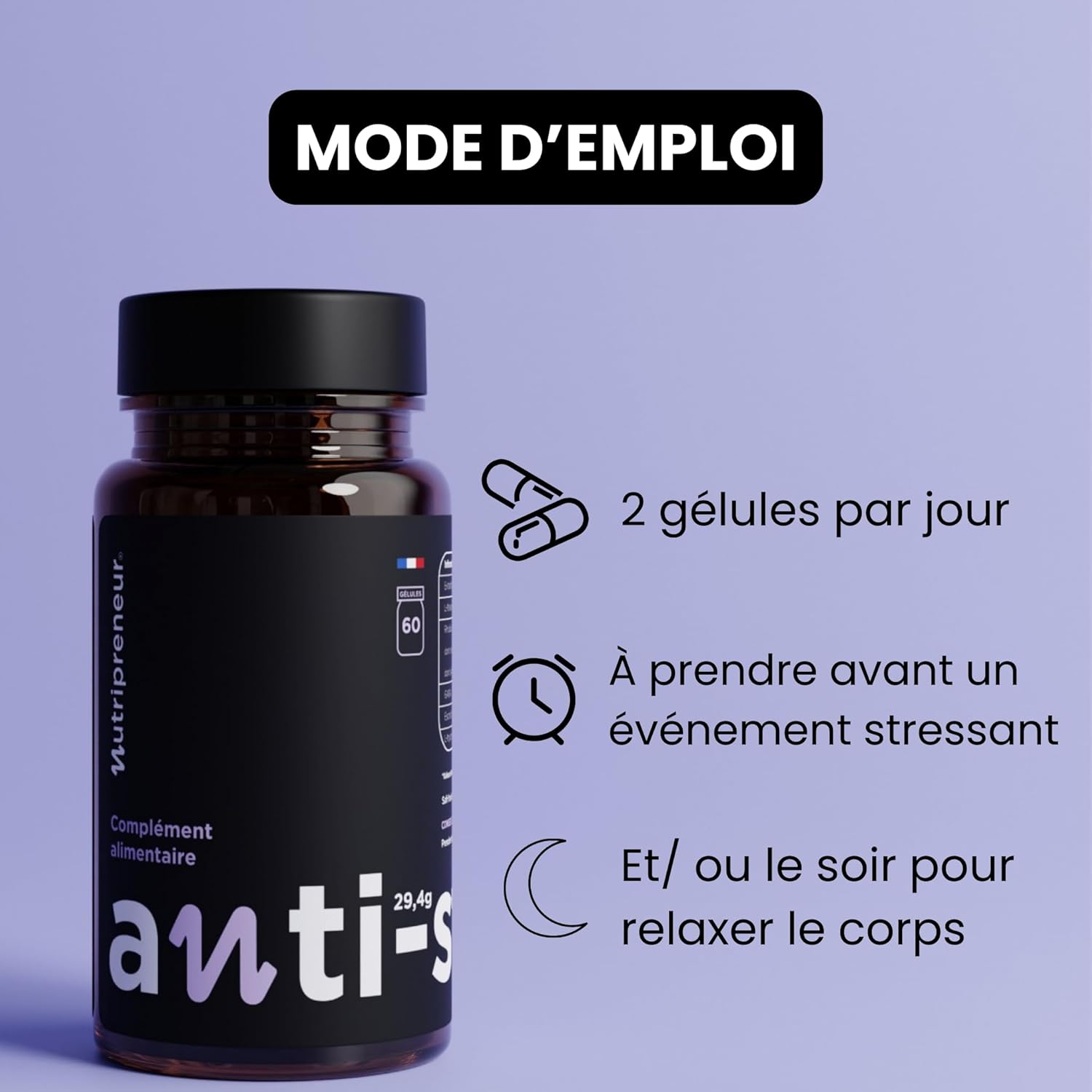Anti-stress - 3 months - Saffron extract, Rhodiola, L-theanine, Gaba, L-tryptrophan, California poppy (3) - Image 5