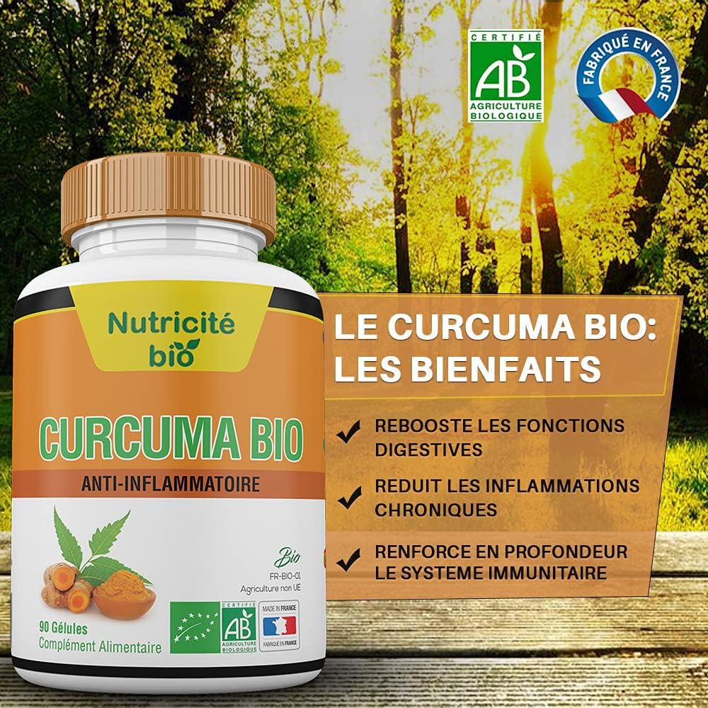 Organic Turmeric 90 Capsules – Complete Turmeric Longa Powder – Inflammation, Digestion & Painful Joints – Anti-inflammatory & Natural Antioxidant – Vegan – Certified Organic – Made in France - Image 4
