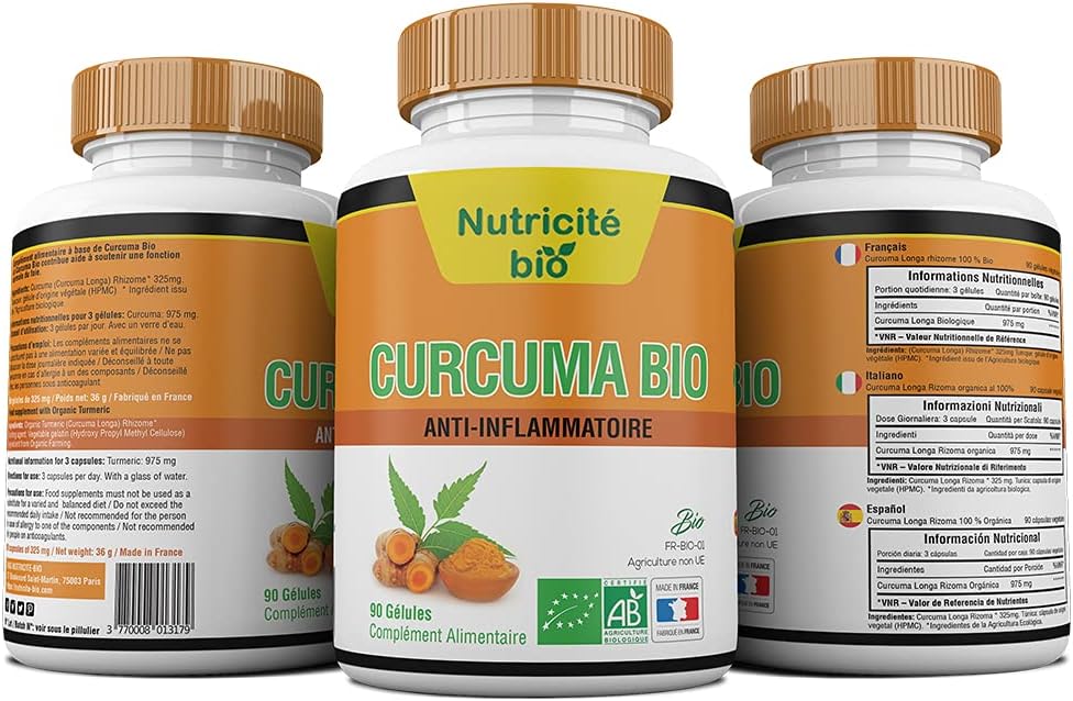 Organic Turmeric 90 Capsules – Complete Turmeric Longa Powder – Inflammation, Digestion & Painful Joints – Anti-inflammatory & Natural Antioxidant – Vegan – Certified Organic – Made in France - Image 7