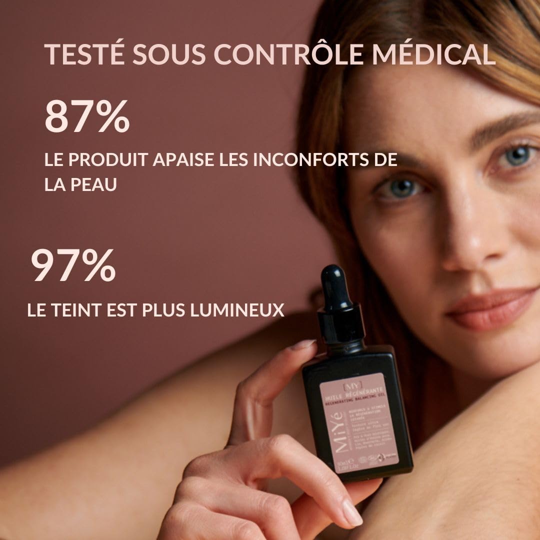 MiYé | Regenerating Face Oil | Jojoba Oil, Flax, Borage & Grapeseed | Organic Face Care | All Skin Types | 30ml - Image 3