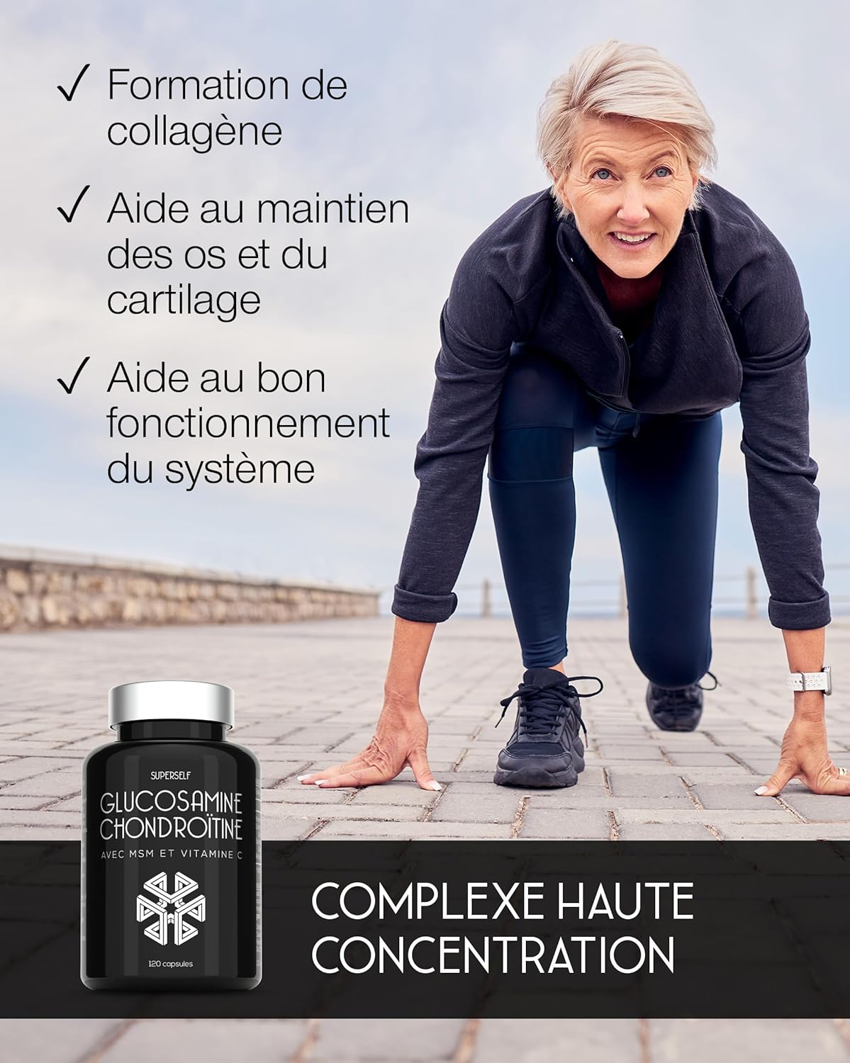 Glucosamine & Chondroitin – Complex 1720 mg MSM, Vitamin C, Glucosamine & Chondroitin – High Concentration 120 Capsules – Food Supplement for Joints & Collagen Formation - Image 3