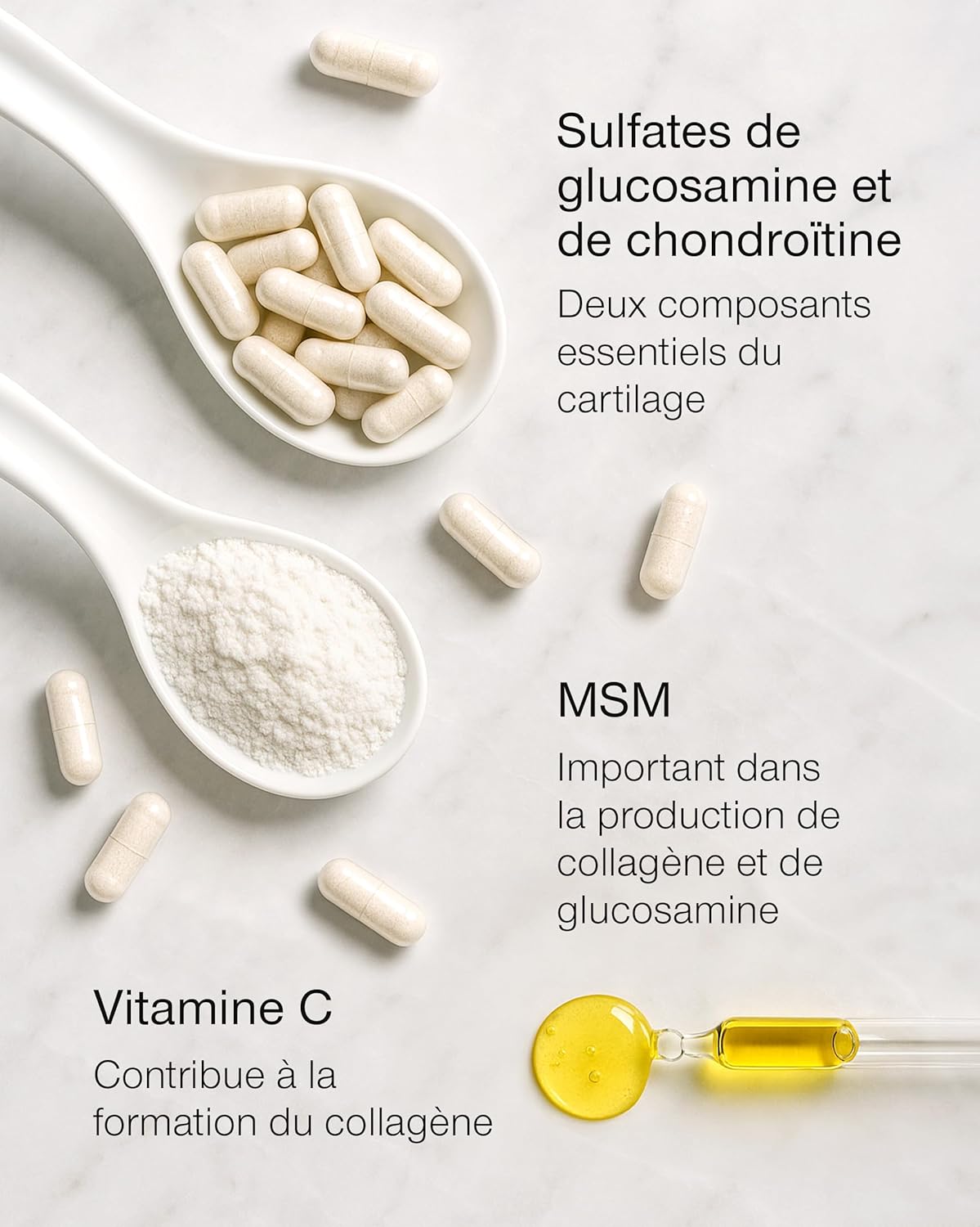 Glucosamine & Chondroitin – Complex 1720 mg MSM, Vitamin C, Glucosamine & Chondroitin – High Concentration 120 Capsules – Food Supplement for Joints & Collagen Formation - Image 5