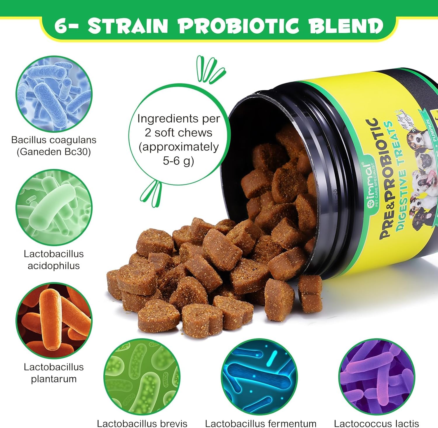 Probiotic Dogs, 120 Bites, Supports Gut and Digestive Health, Immune Functioning, As well as Skin and Coat Health - Image 4