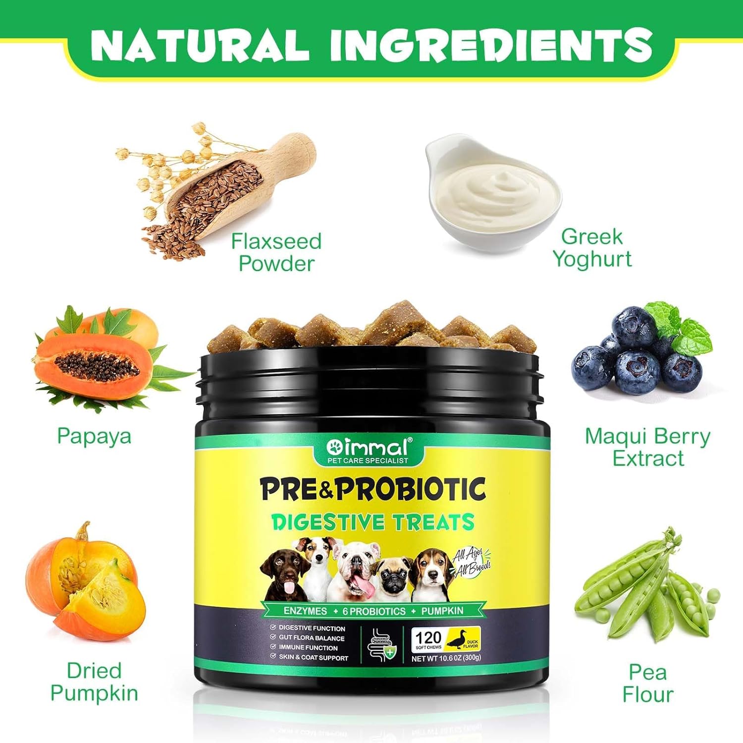 Probiotic Dogs, 120 Bites, Supports Gut and Digestive Health, Immune Functioning, As well as Skin and Coat Health - Image 5
