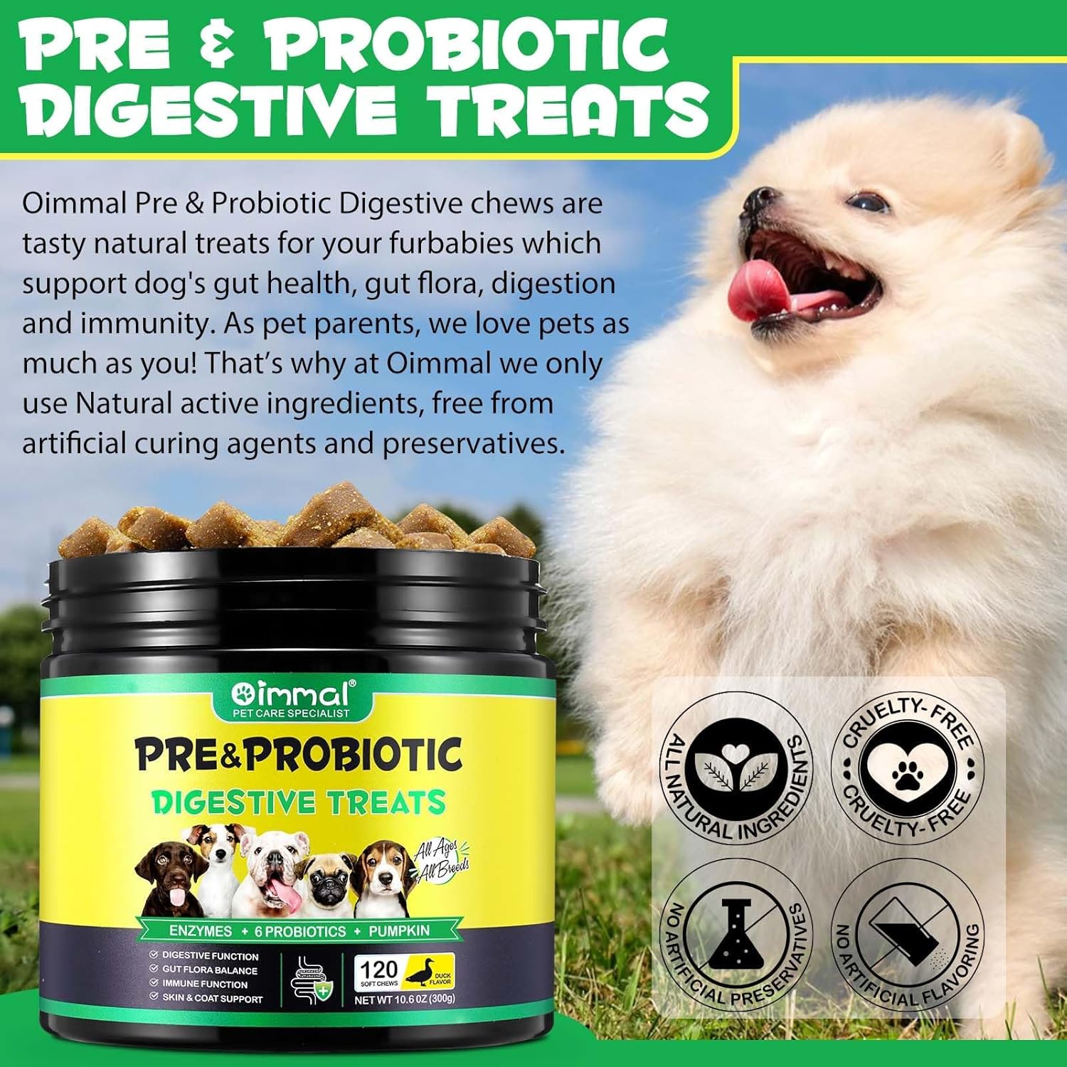 Probiotic Dogs, 120 Bites, Supports Gut and Digestive Health, Immune Functioning, As well as Skin and Coat Health - Image 7