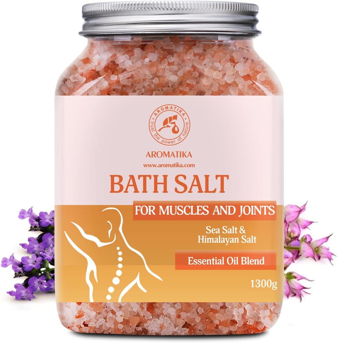 Sea Salt Joints & Muscles 1300g - Essential Oils Lavender & Sage & Rosemary - Natural Salts - Relieves Tired Muscles - Detoxifies - Relaxation - Body Care - Image 3