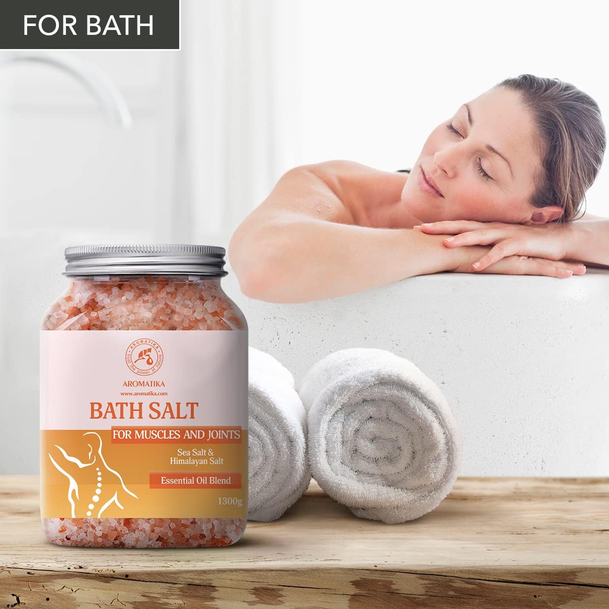 Sea Salt Joints & Muscles 1300g - Essential Oils Lavender & Sage & Rosemary - Natural Salts - Relieves Tired Muscles - Detoxifies - Relaxation - Body Care - Image 4