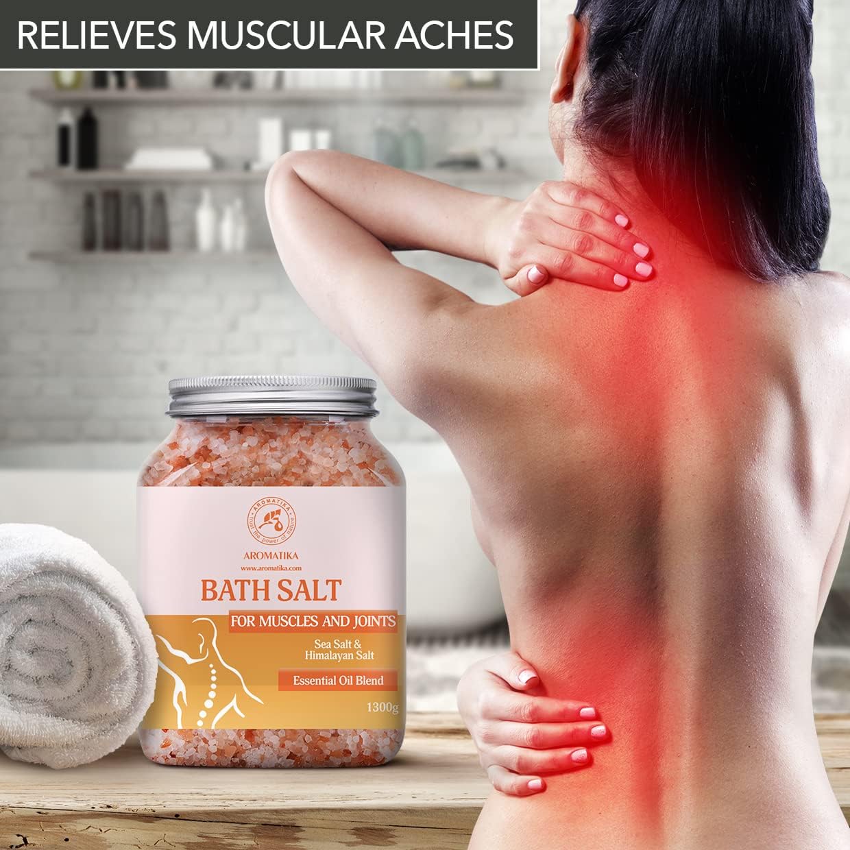 Sea Salt Joints & Muscles 1300g - Essential Oils Lavender & Sage & Rosemary - Natural Salts - Relieves Tired Muscles - Detoxifies - Relaxation - Body Care - Image 7