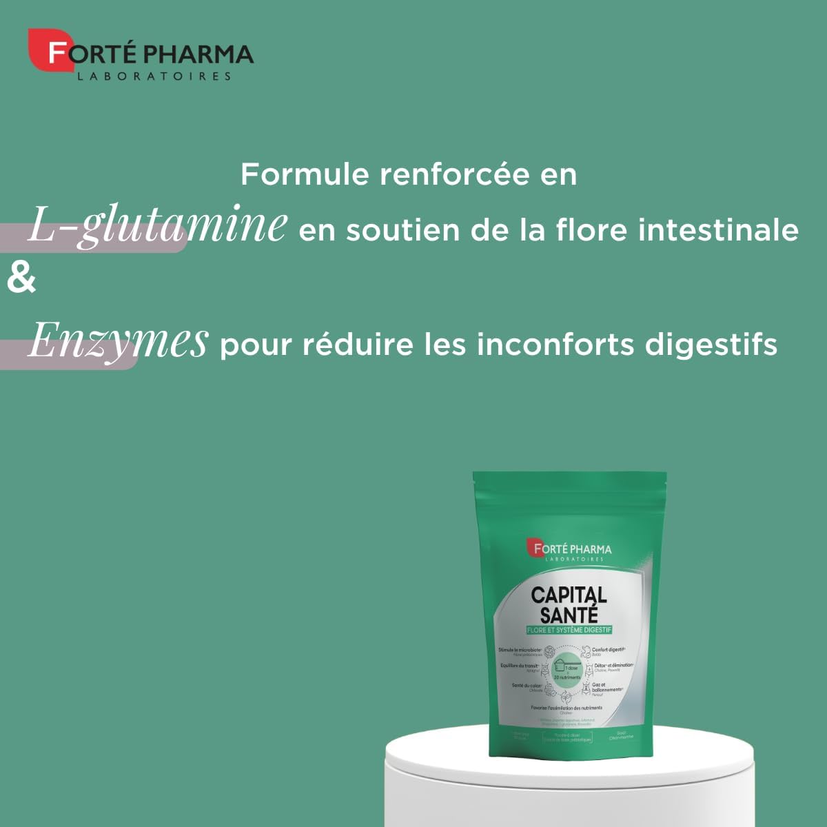 Forté Pharma - Capital Health Flora & Digestive System - 1 tbsp.=20 nutrients, Prebiotic Fiber, Ispaghul, Fennel, Artichoke, L-glutamine - Microbiota, Colon Health - 1 dose/day, 30 days - Image 4