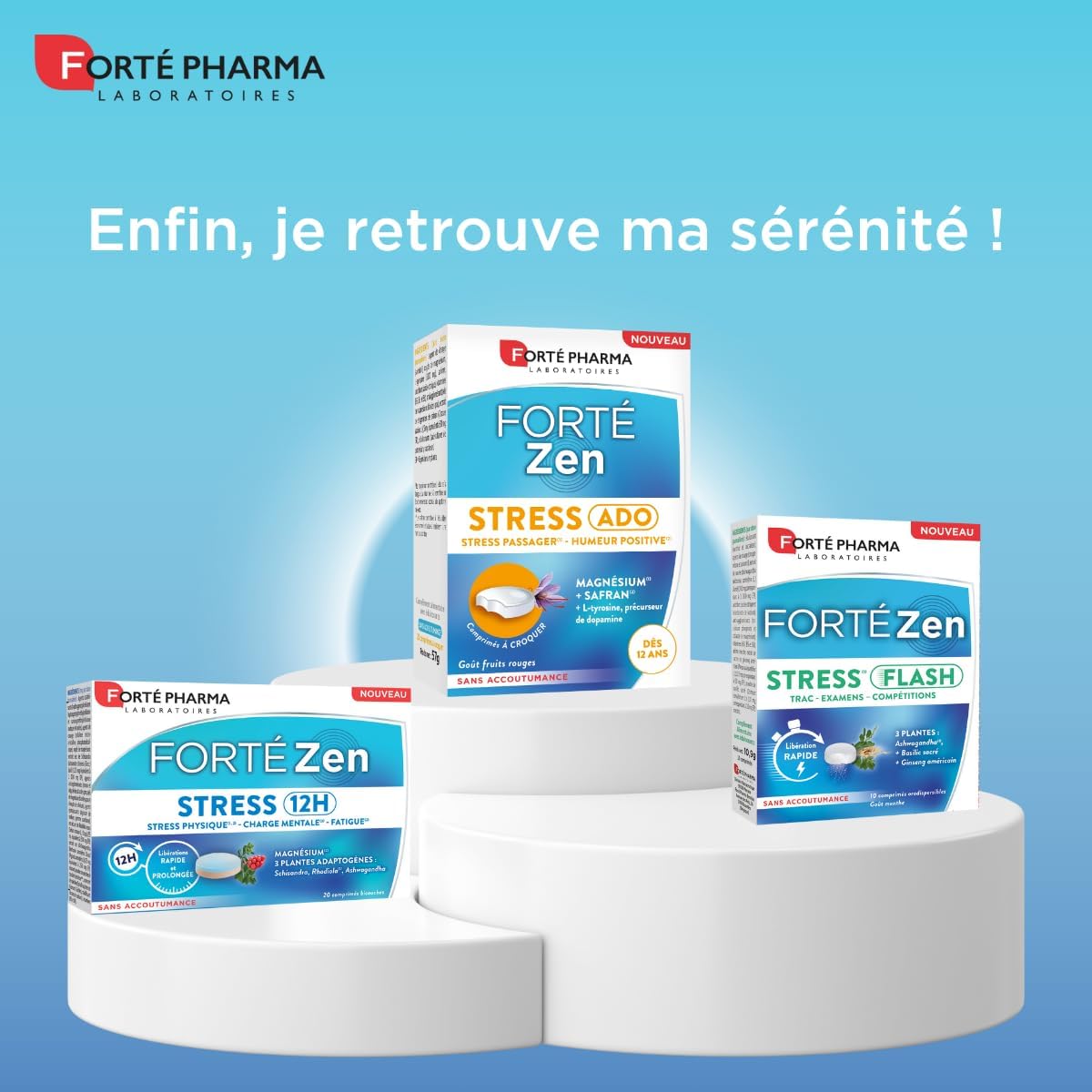Forté Pharma - FortéZen Stress Teen, from 12 years old - Passenger stress, positive mood, Emotional balance - Magnesium, Vitamin B6, Saffron, L-tyrosine - 20 chewable tablets, 1/day - Image 6