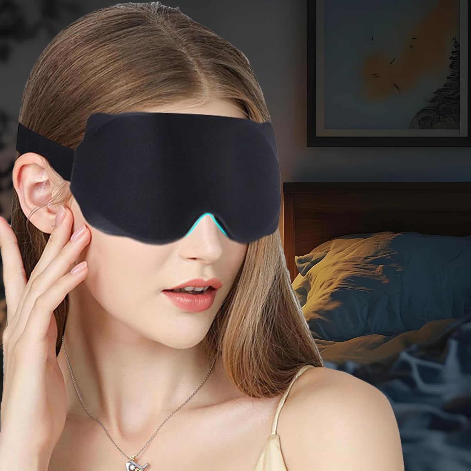 Sleep Mask for Travel, Nap & Bedtime | Adjustable Eye Shaped Visor, Comfortable Breathable Night Mask, Relaxing Headband for Deep Sleep - Image 4